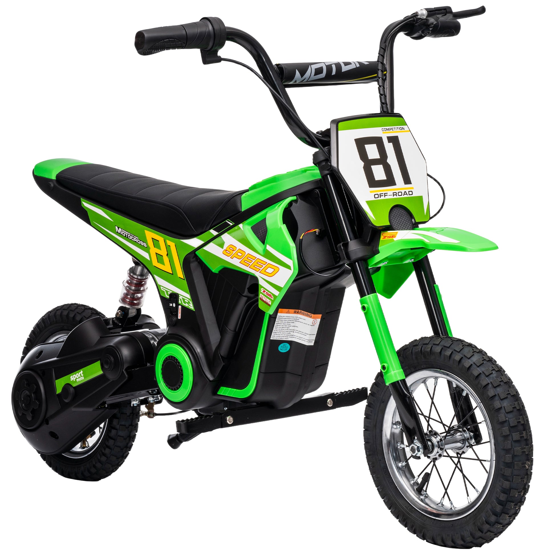 Kids Electric Motorbike, 24V Ride On Motorcycle with 3 Speeds