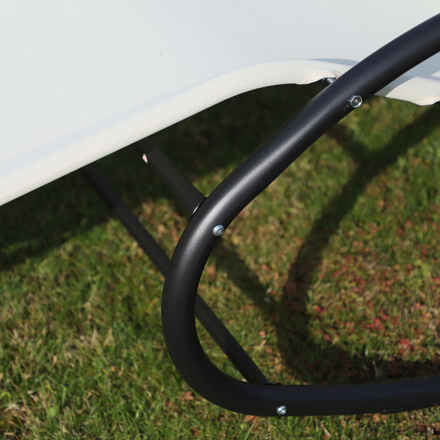 Double Sun Lounger, Rocking Lounger Sunbed Daybed with Armrest