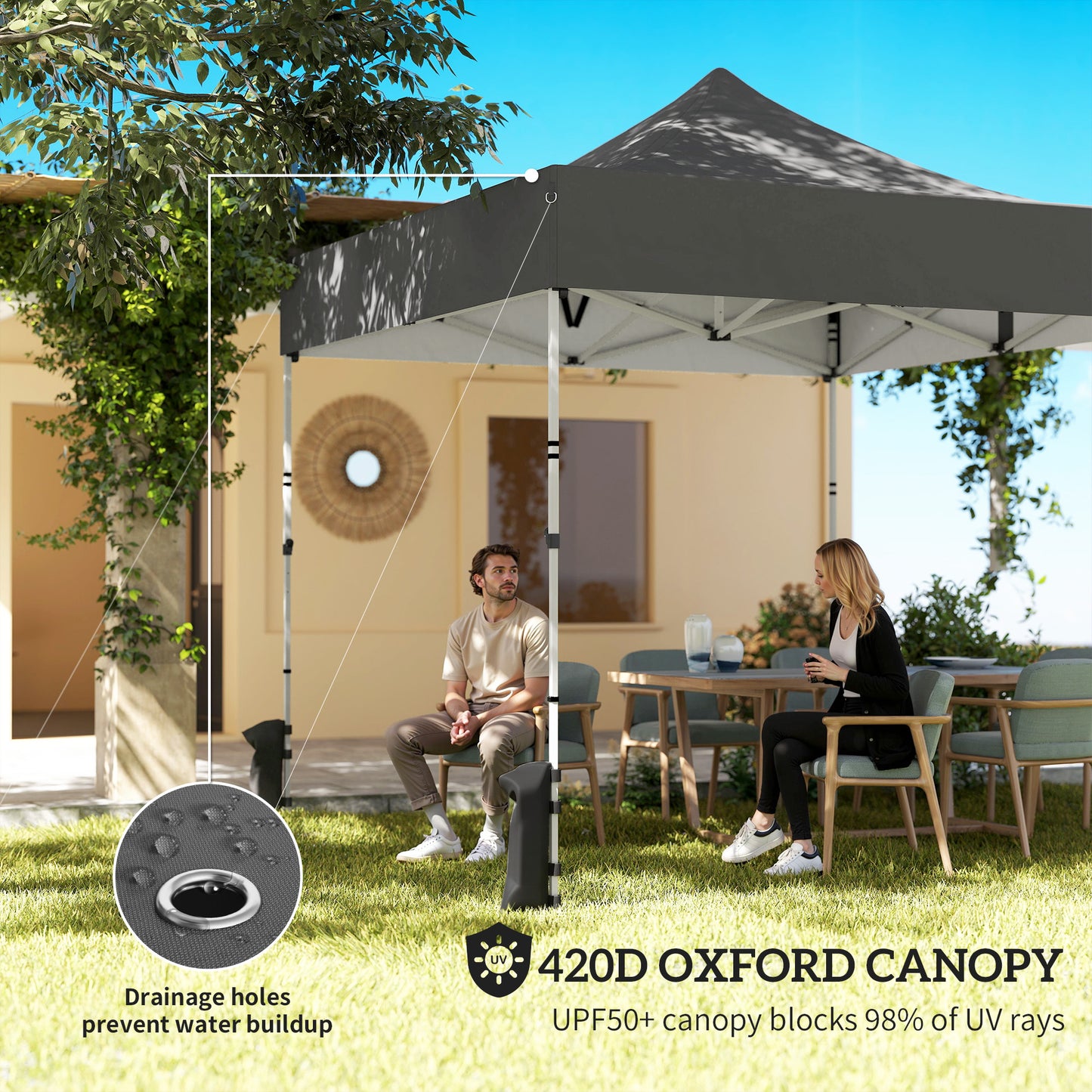 3 x 3 m Pop Up Gazebo with Sidewalls