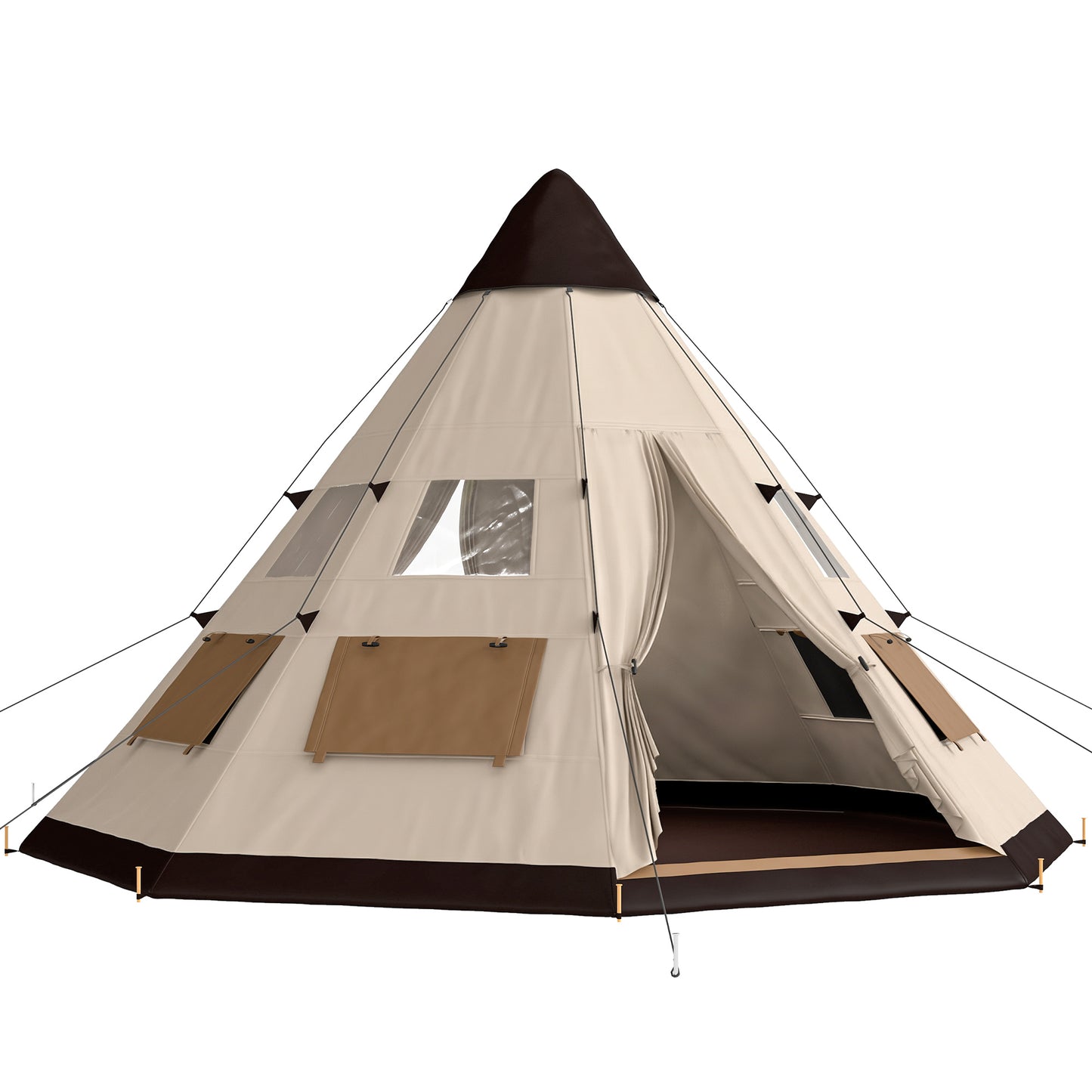 6 Men Tipi Tent with Carry Bag