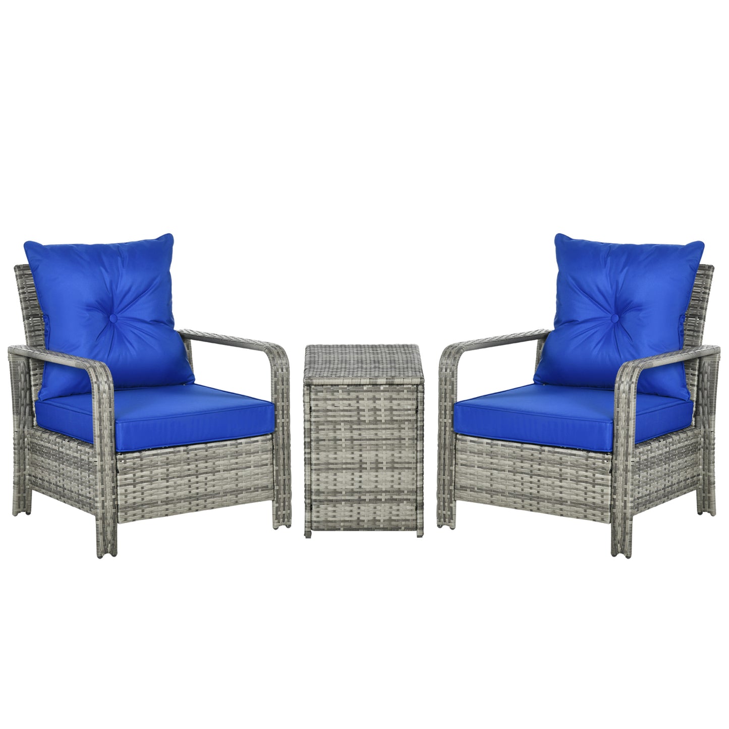 3 Pieces Rattan Bistro Set (2)