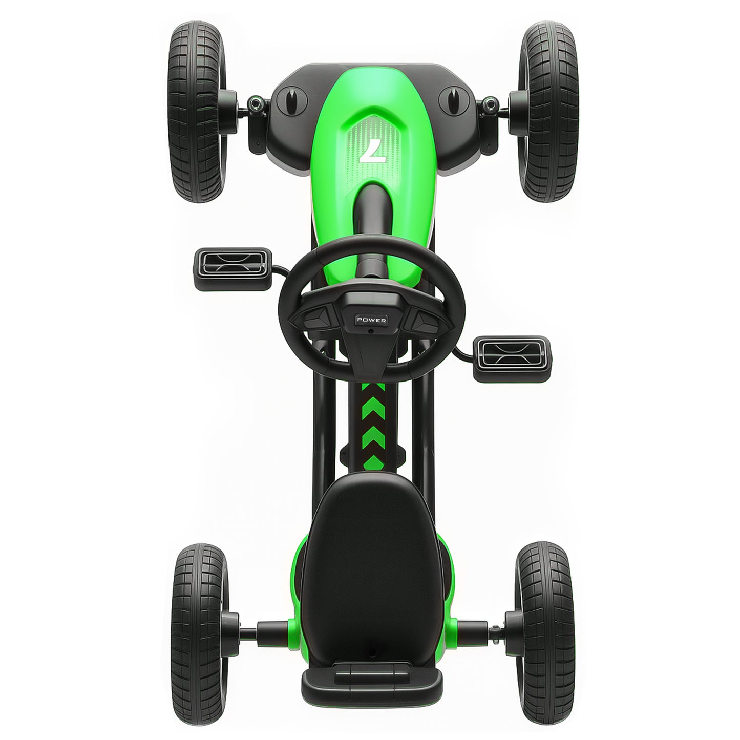 Pedal Go Kart for Kids 2-5 Years, with Silent EVA Wheels, Metal Frame