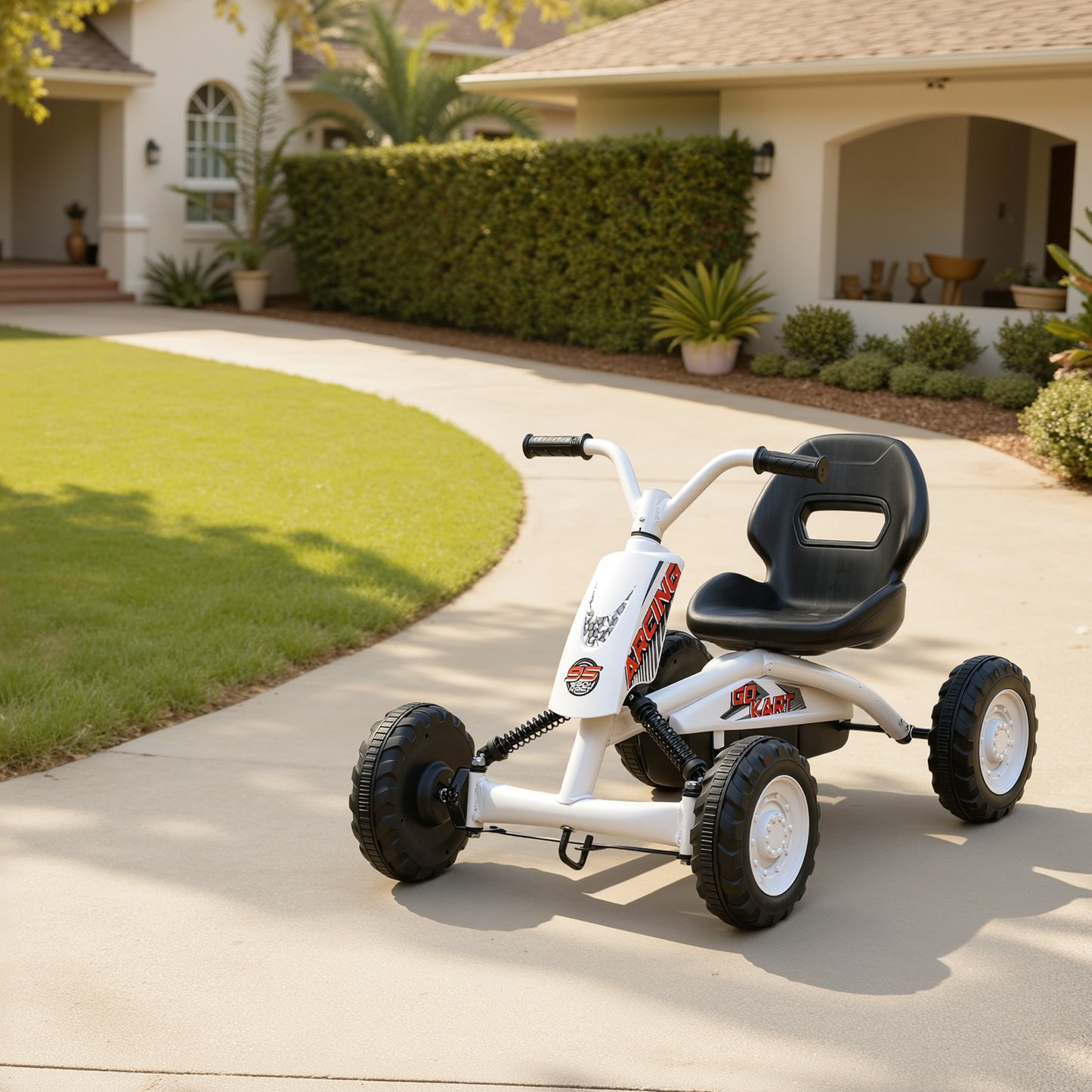 Kids Pedal Go Kart with Steel Frame, Sporty Design, for Ages 2-5 Years