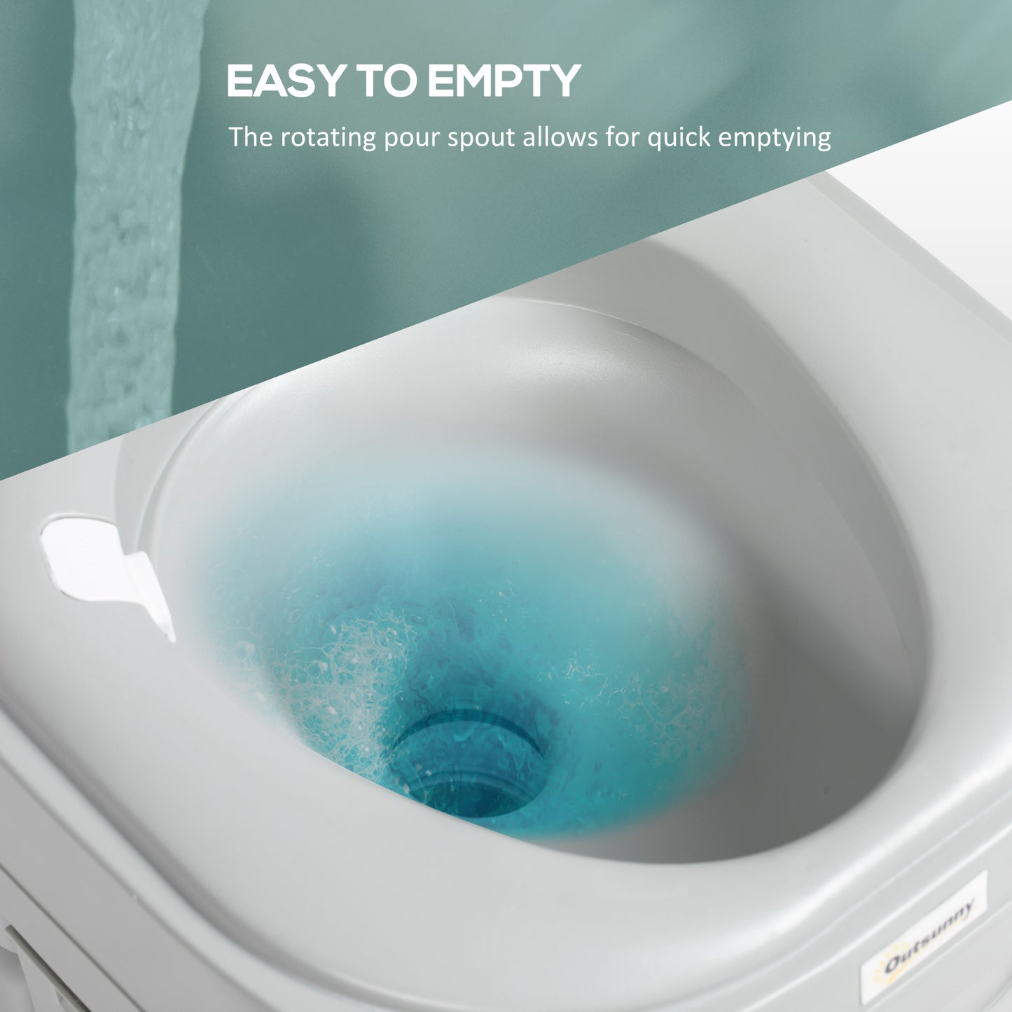 Portable Toilet for Adults, 22L Camping Toilet with Seat