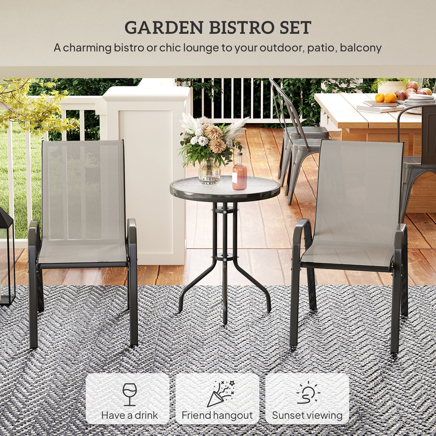 Three-Piece Outdoor Garden Set