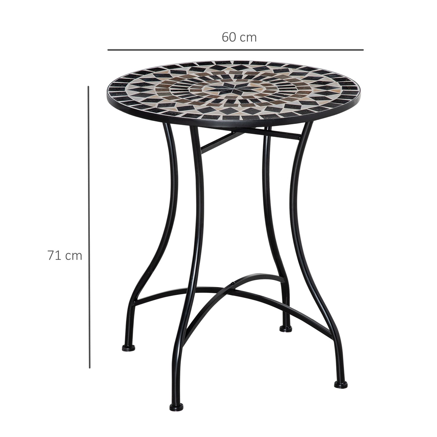 Φ60cm Mosaic Outdoor Patio Table