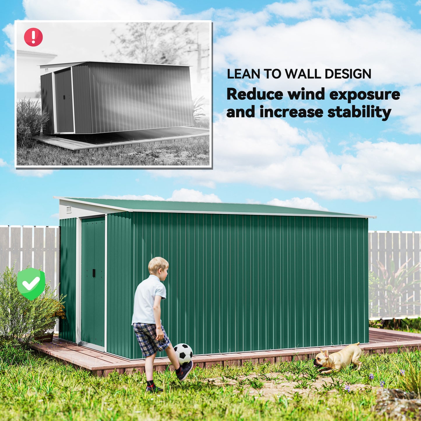 Garden Metal Storage Shed Outdoor Metal Tool House