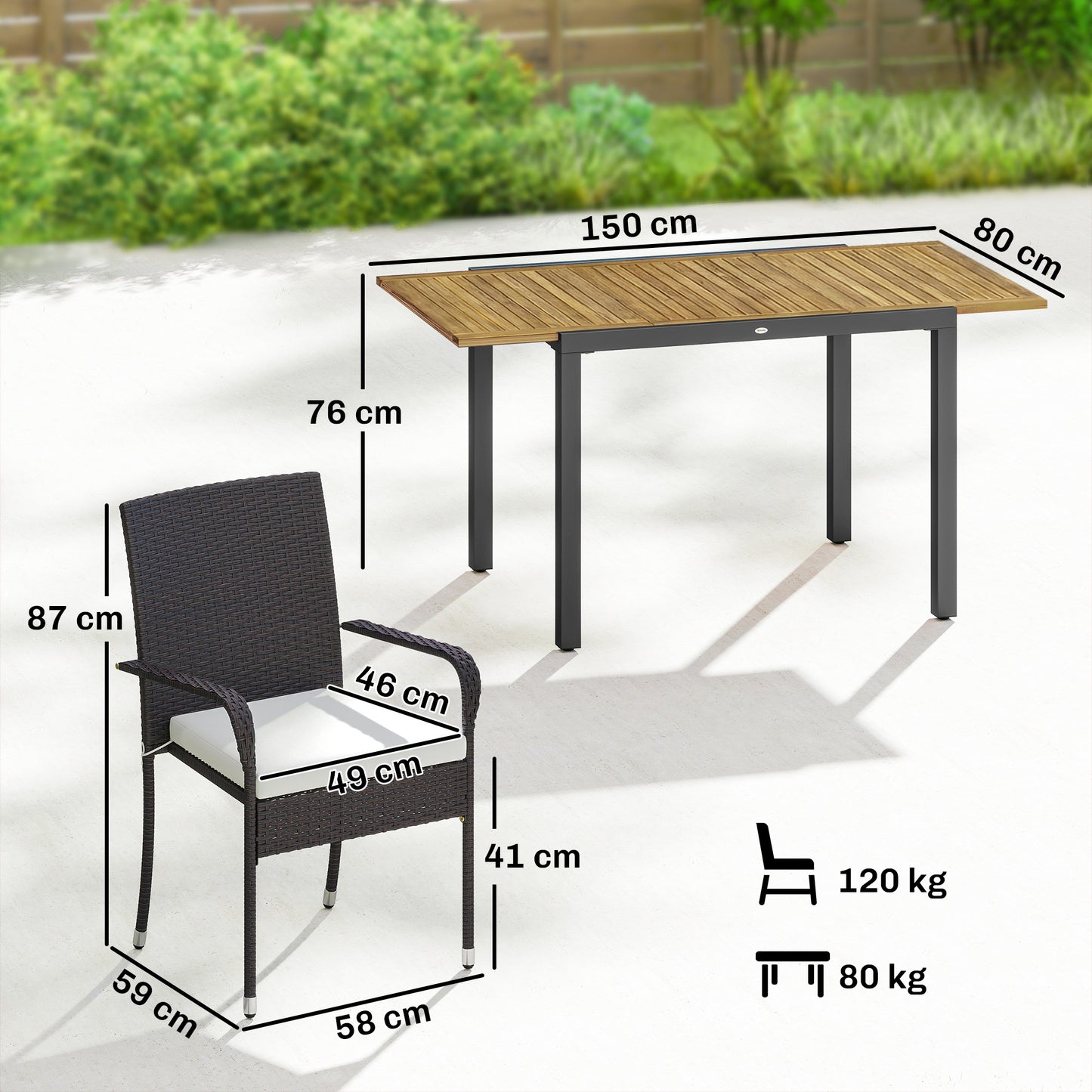 7 Piece Rattan Garden Furniture Set