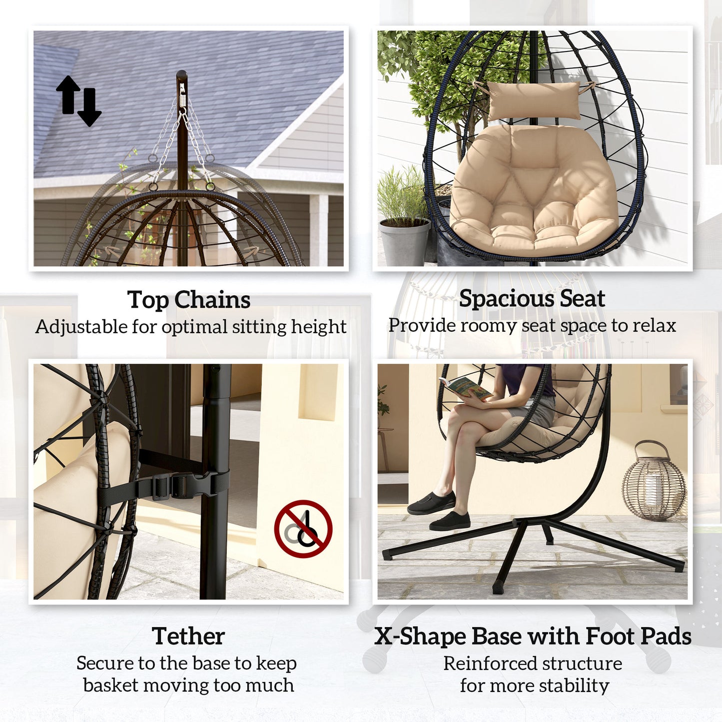 Hanging Egg Chair Outdoor Indoor Garden Swing Chair (6)