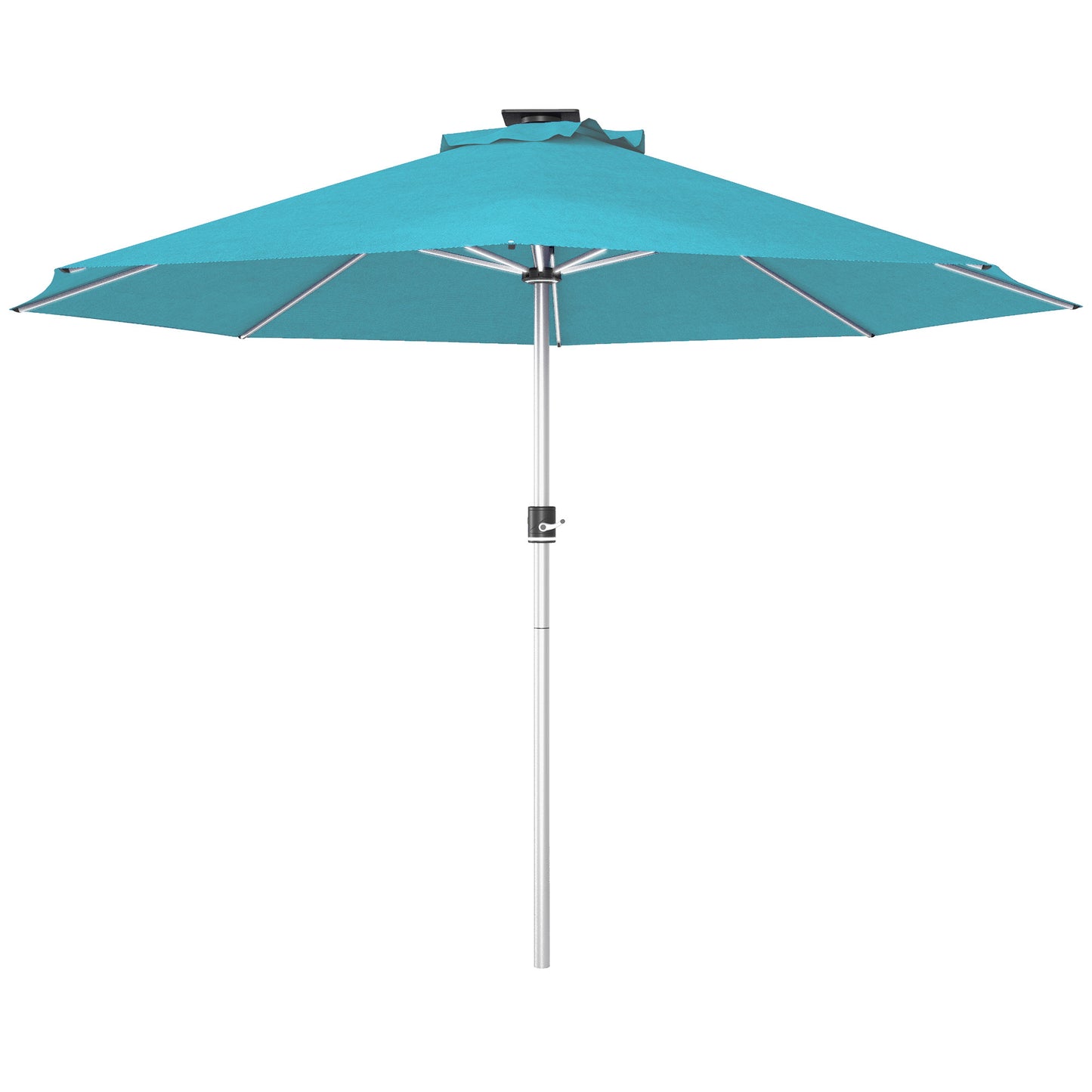 3m Parasol, with Solar-Powered LED Lights