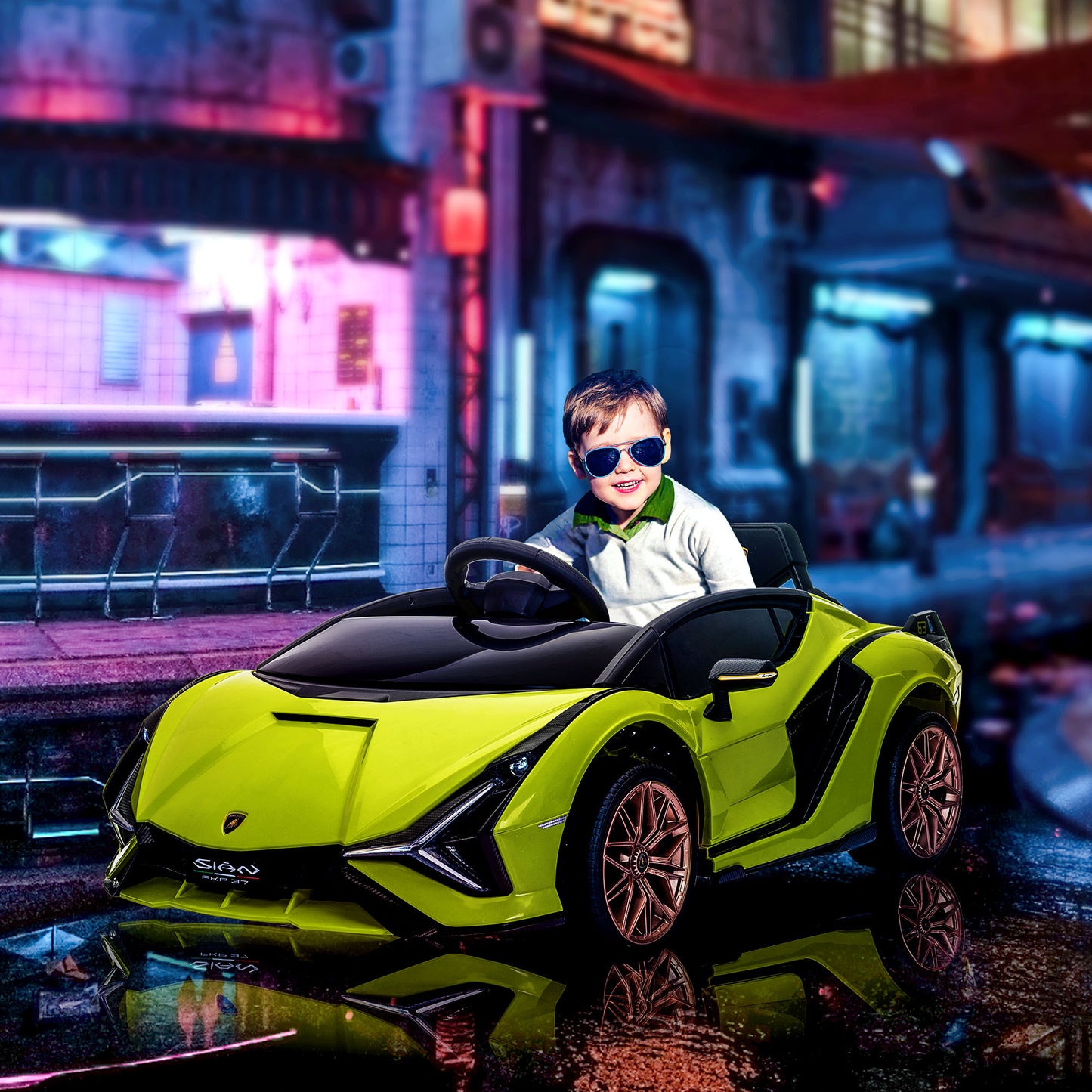 Lamborghini Sian Licensed 12V Electric Car for Kids 2 Motors Toy Car