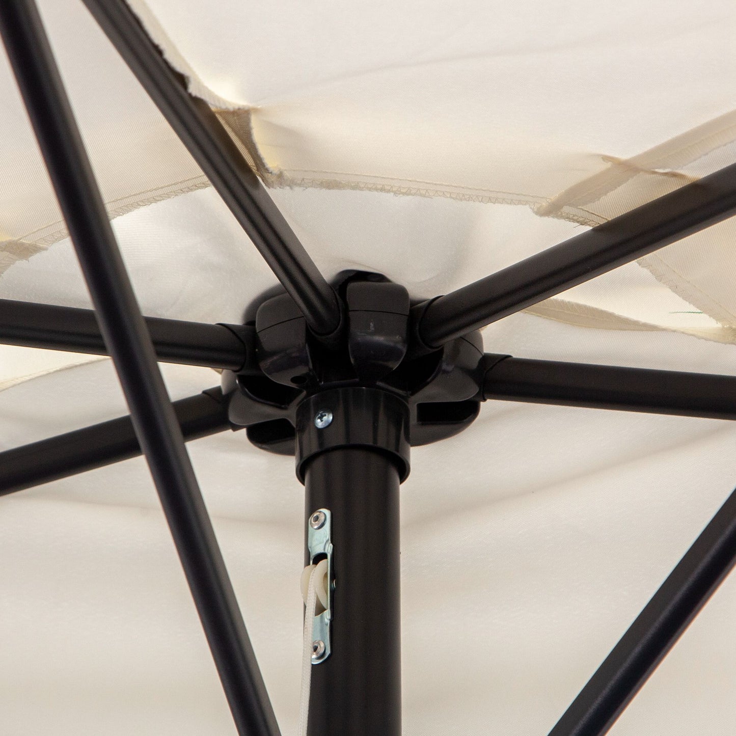 3(m) Half Parasol, Semi Round Umbrella with Metal Frame