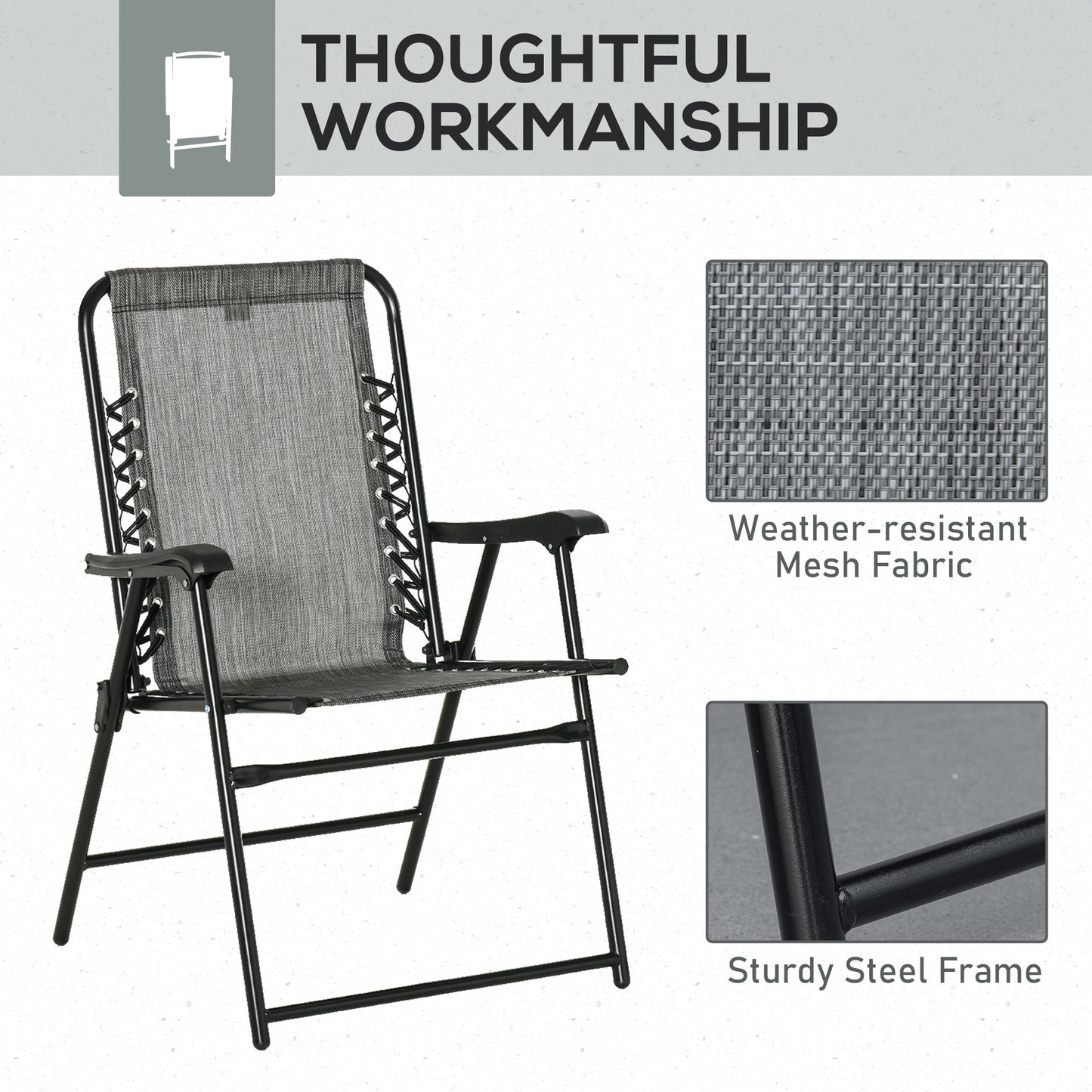 Pieces Patio Folding Chair Set