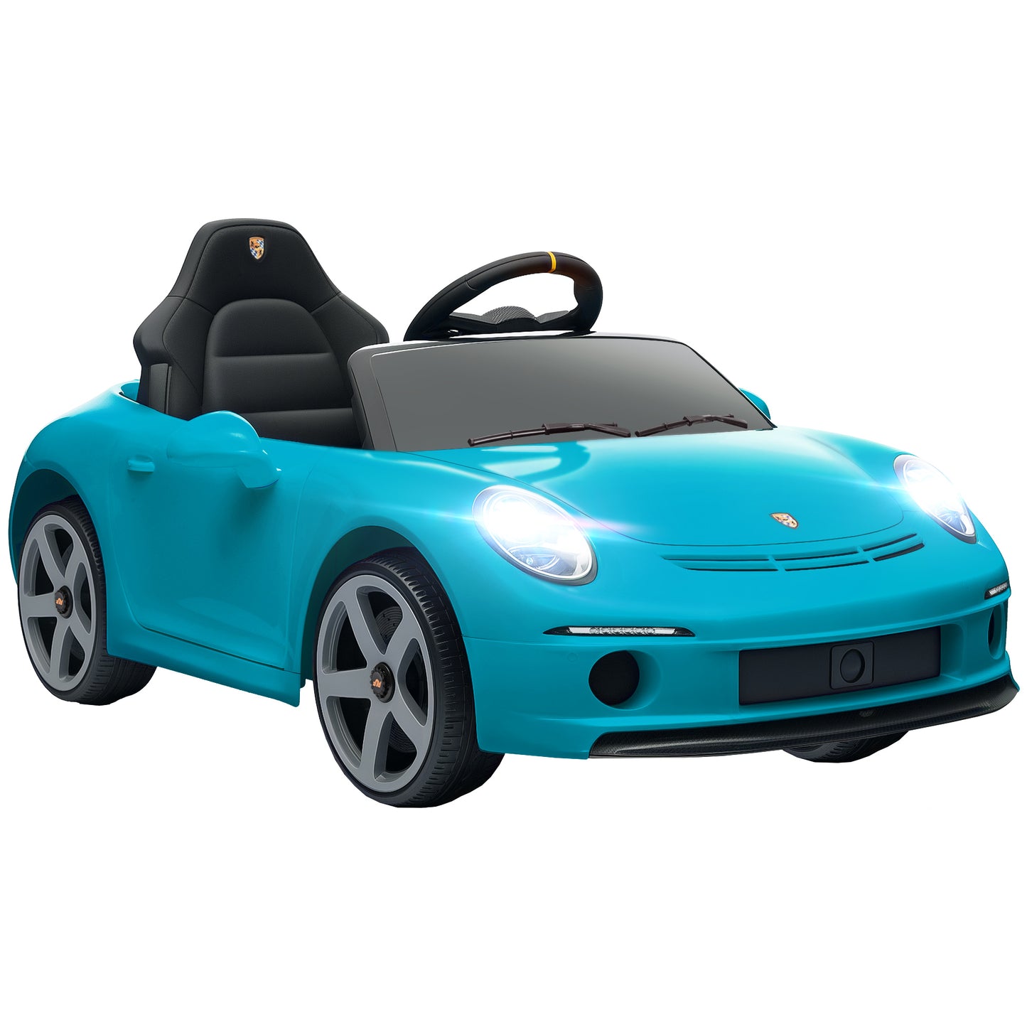 Kids Electric Car, 12V Licensed RUF GT Ride on Car with Suspension