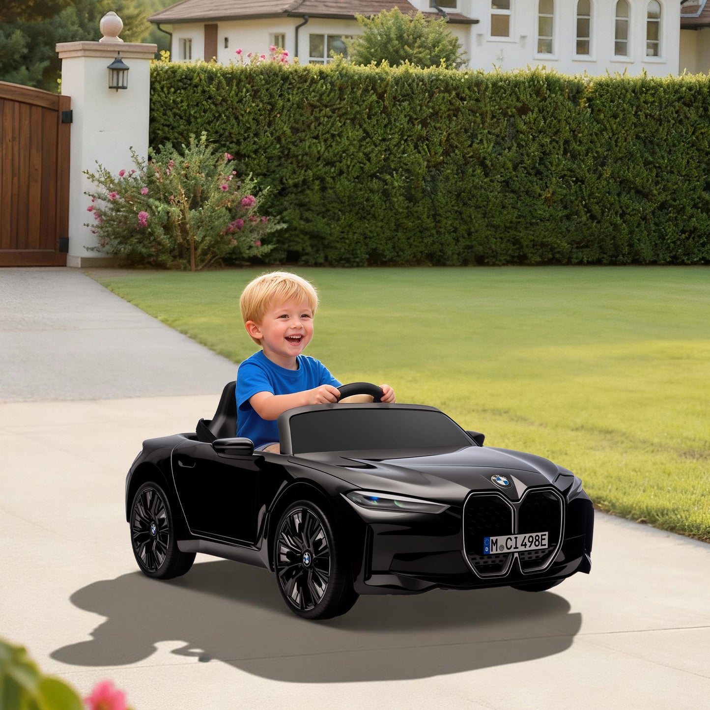 BMW i4 Licensed 12V Kids Electric Ride-On Car, with Remote Control