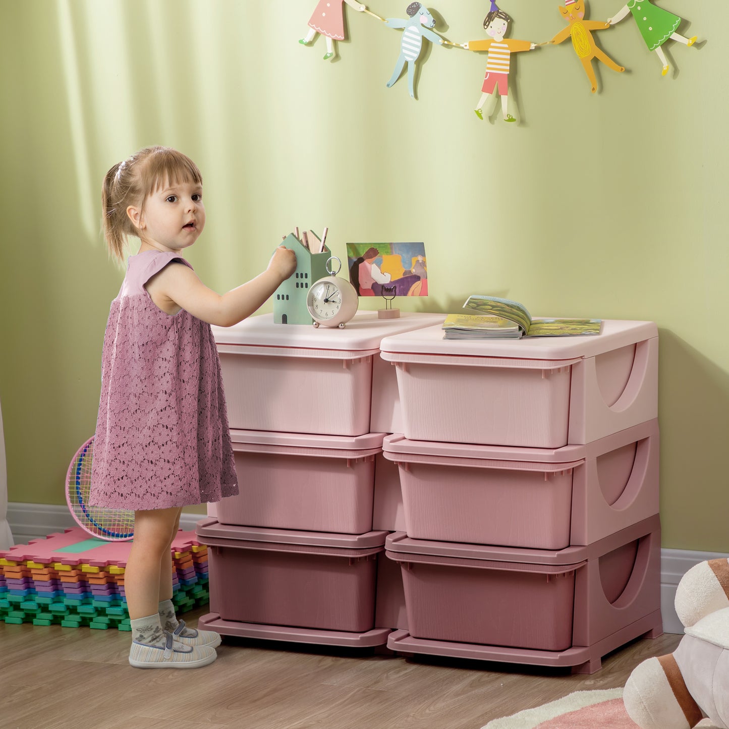Kids Storage Unit, with Six Drawers