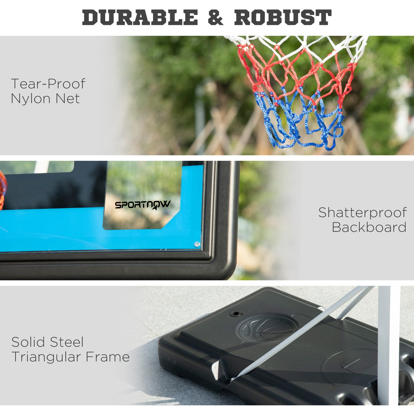 2.6-3.1m Adjustable Basketball Hoop