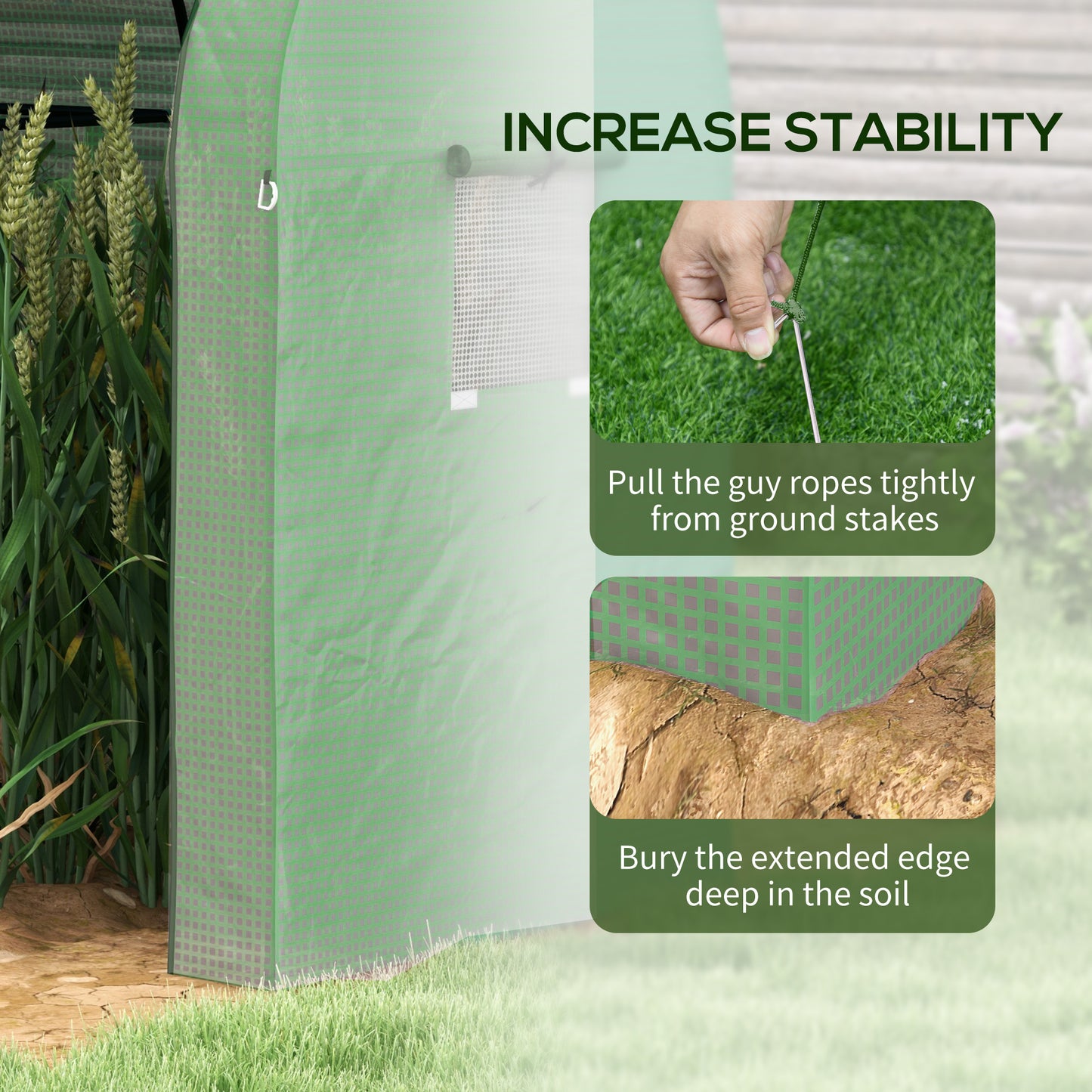 Tomato Greenhouse, Garden Growhouse with 2 Roll-up Doors