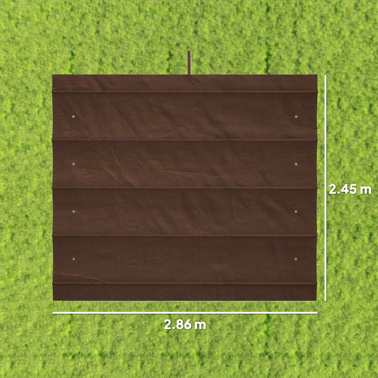 Pergola Cover Roof, 2.86 x 2.45 m Retractable Sun Shade Top