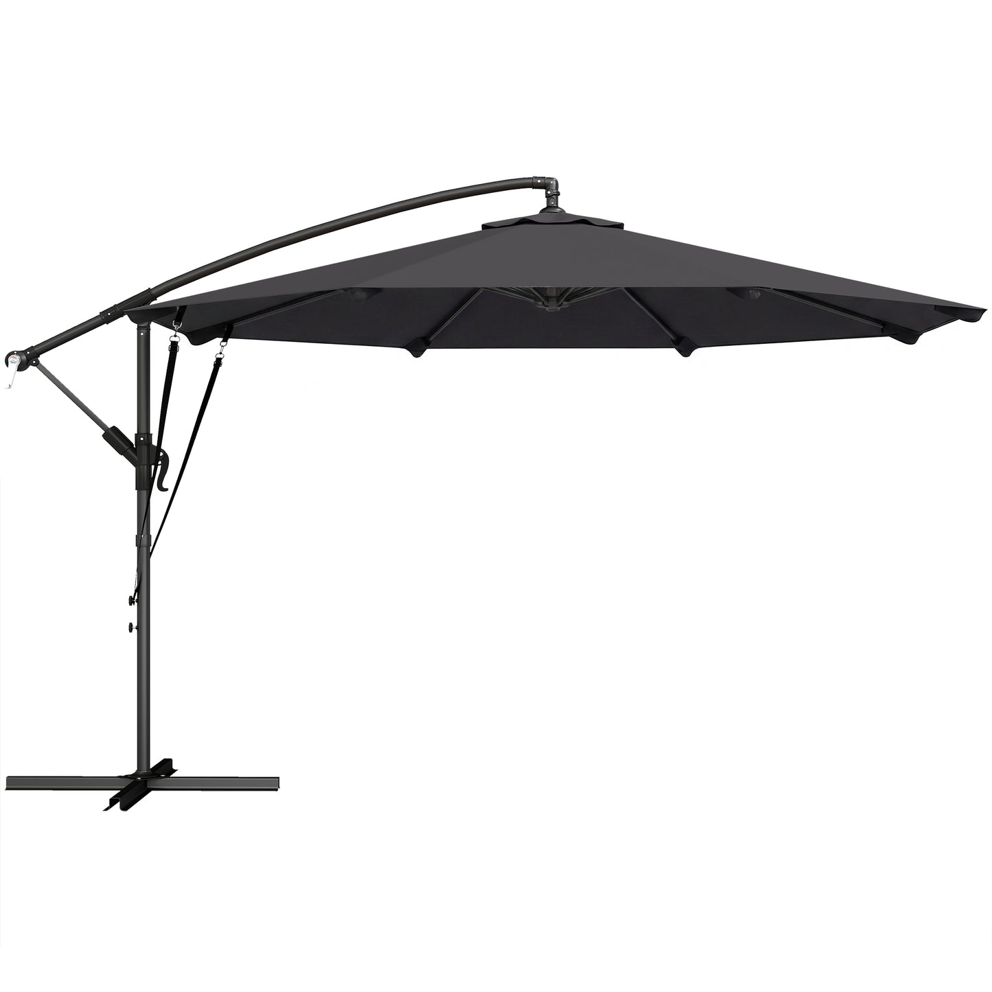3 m Cantilever Parasol with Protective Cover and Wind Ropes