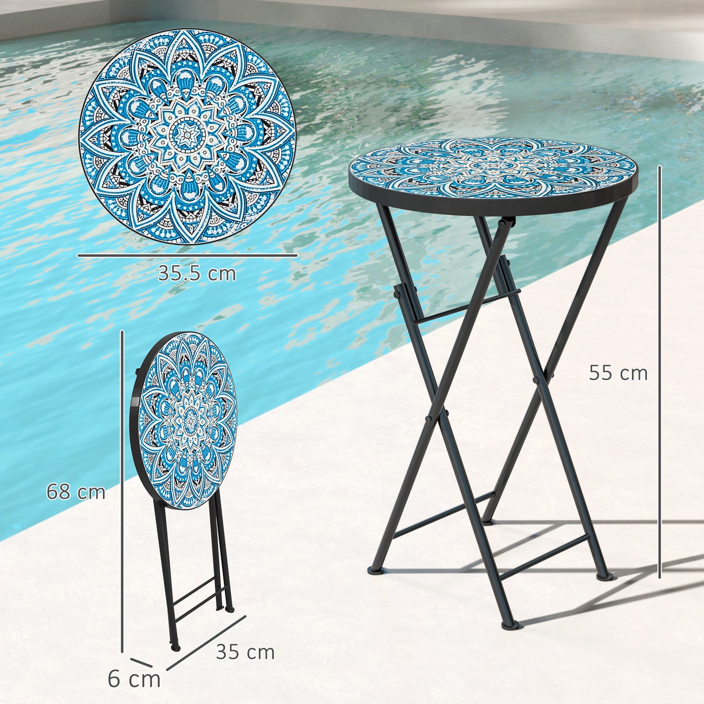 Mosaic Outdoor Garden Table (2)