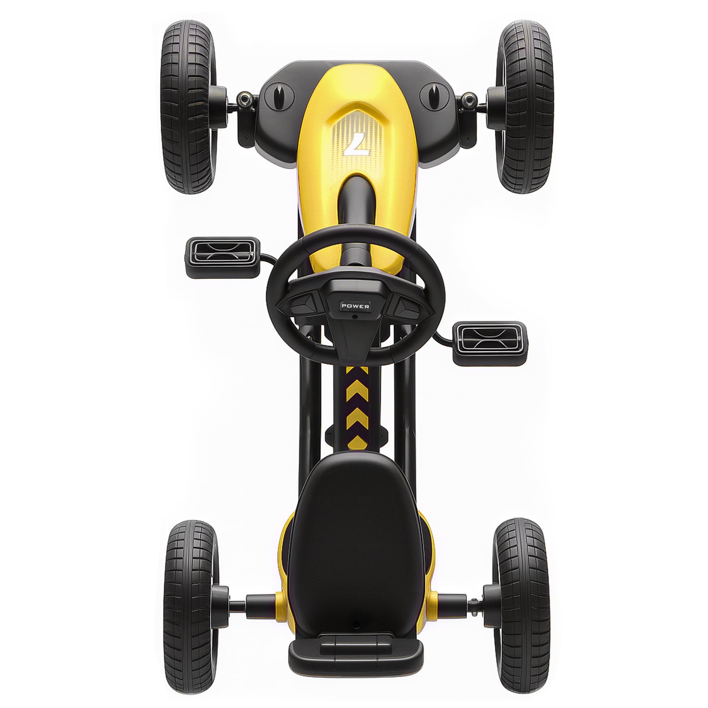 Pedal Go Kart for Kids 2-5 Years, with Silent EVA Wheels, Metal Frame