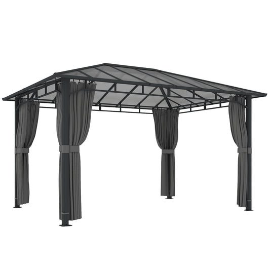 3 x 4 m Outdoor Hardtop Gazebo Canopy with PC Roof