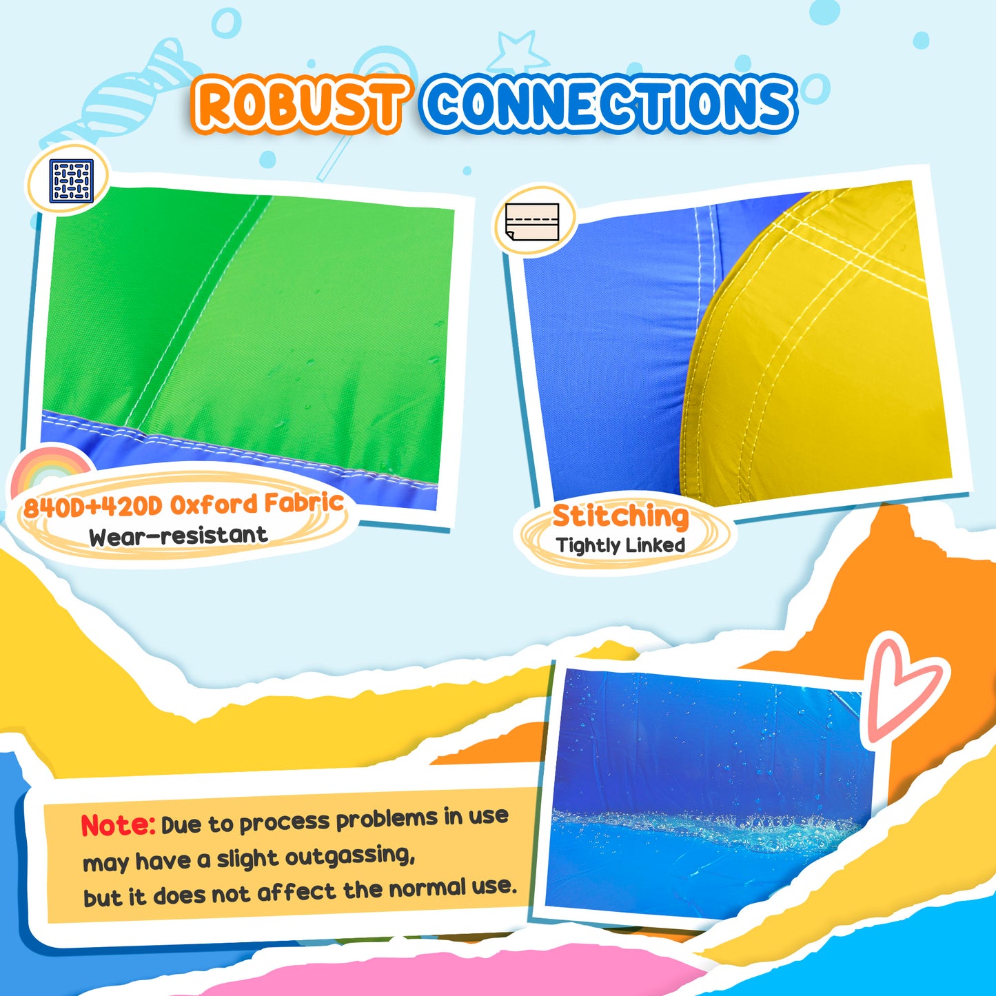 6 in 1 Kids Bouncy Castle, with Water Slide, Water Gun