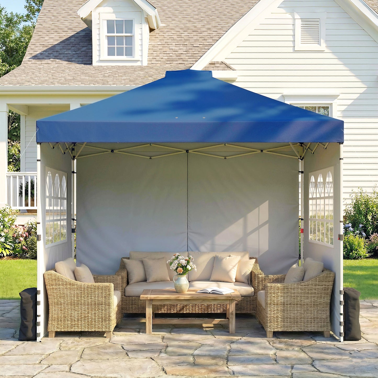 Pop Up Gazebo Waterproof Height Adjustable Canopy