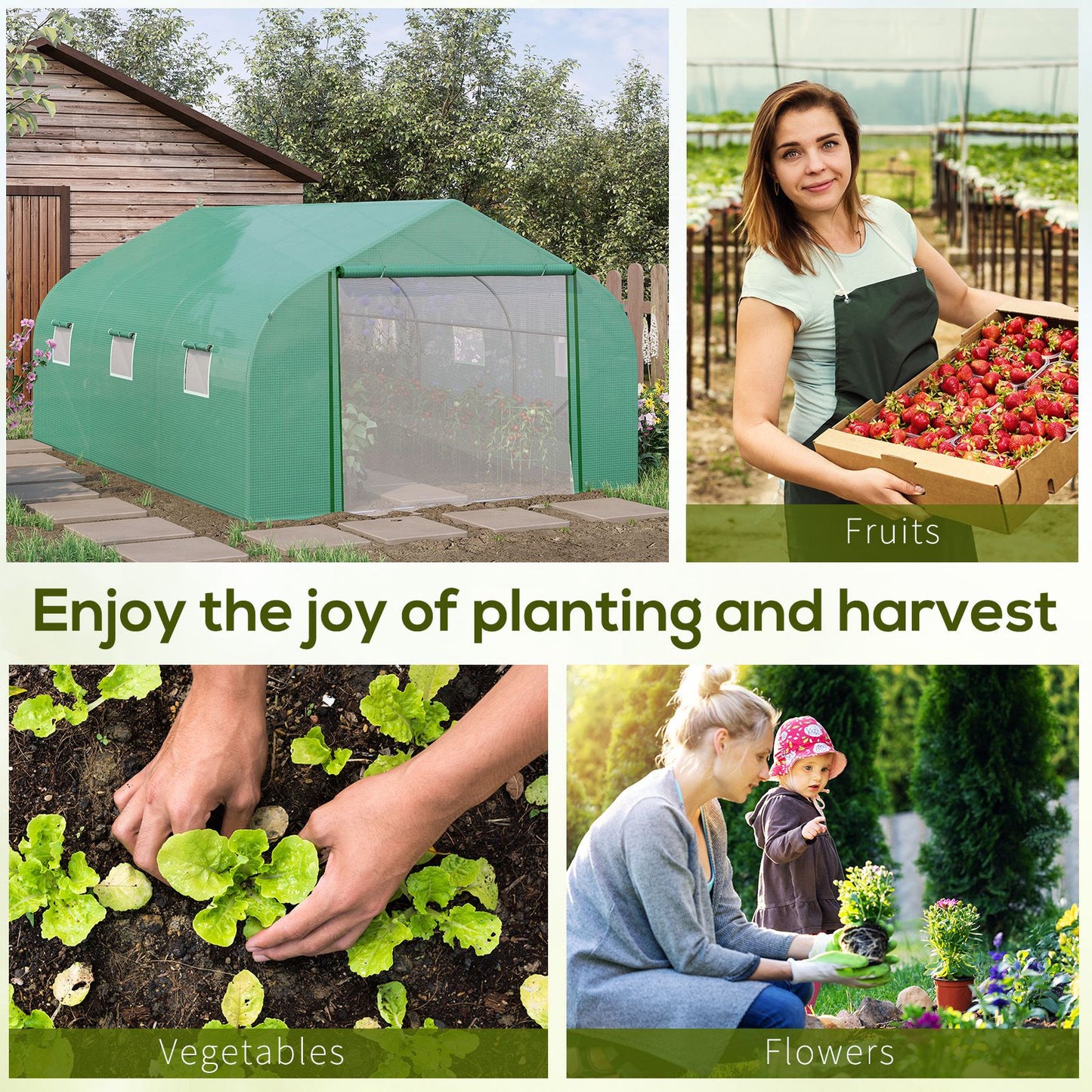 Walk-in Polytunnel Garden Greenhouse (1)