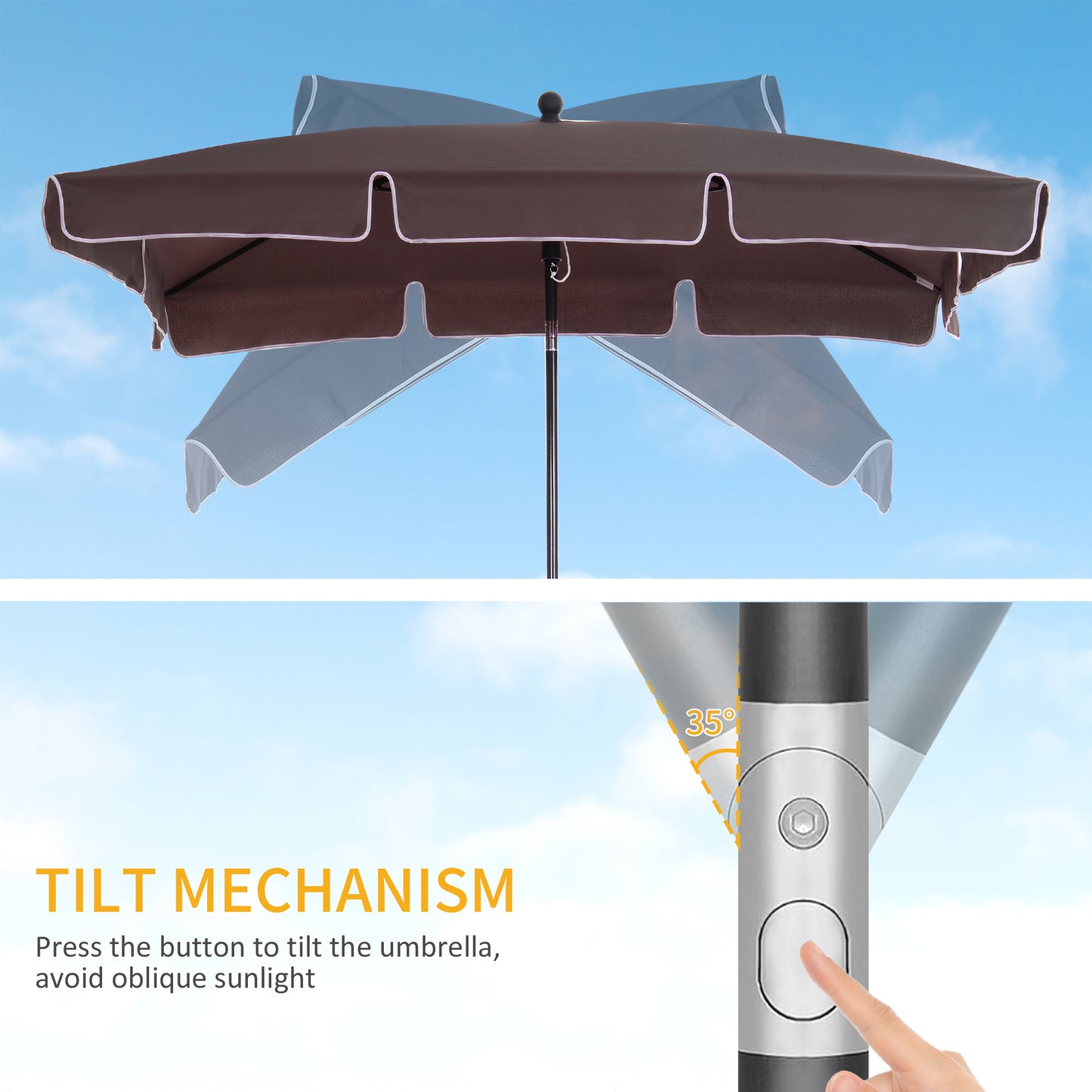 Garden Parasol Umbrella, Outdoor Market Table Umbrella