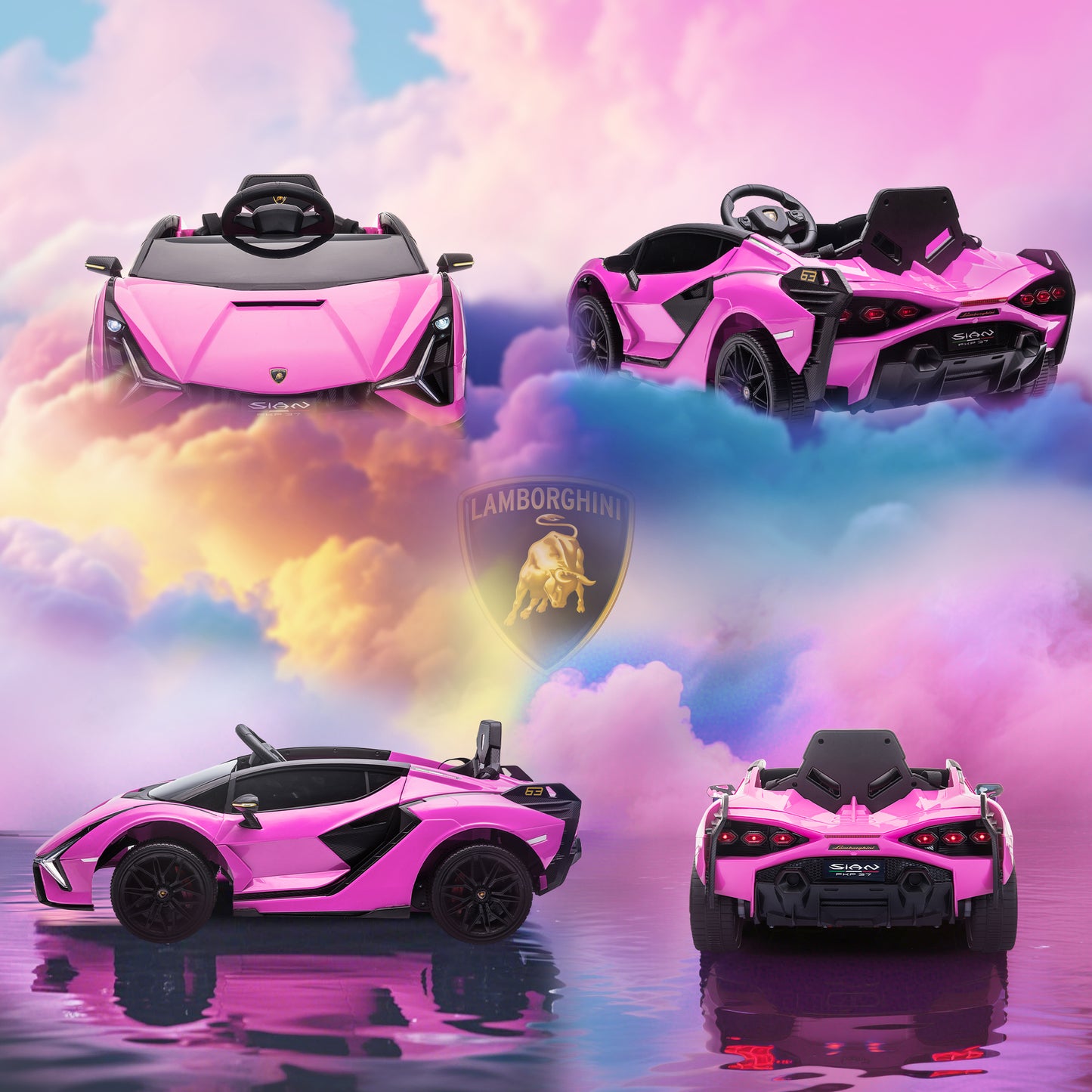 Lamborghini Sian Licensed 12V Electric Car for Kids 2 Motors Toy Car