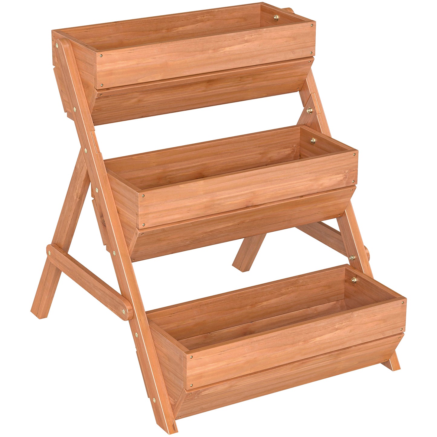 3 Tier Raised Garden Bed Wooden Elevated Planter Box Kit