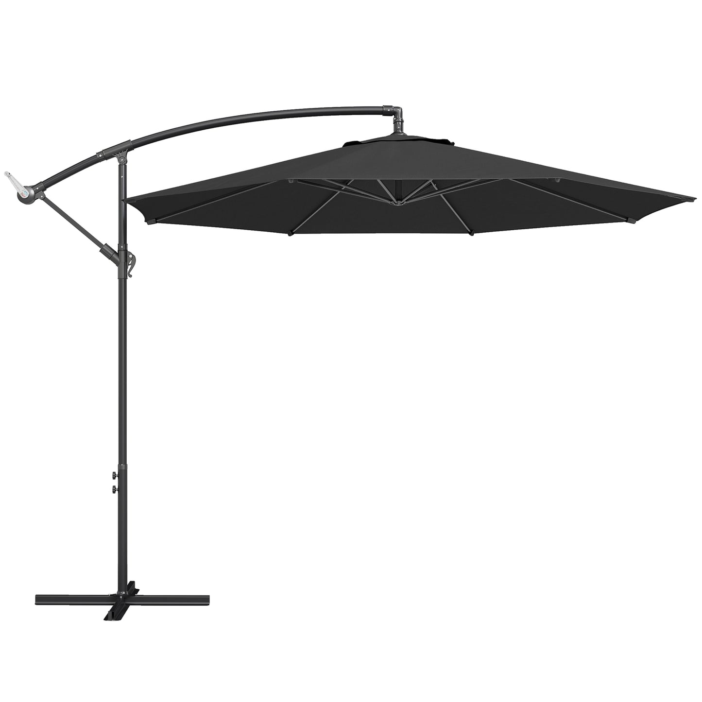 3 m Overhanging Cantilever Parasol, with Cross Base