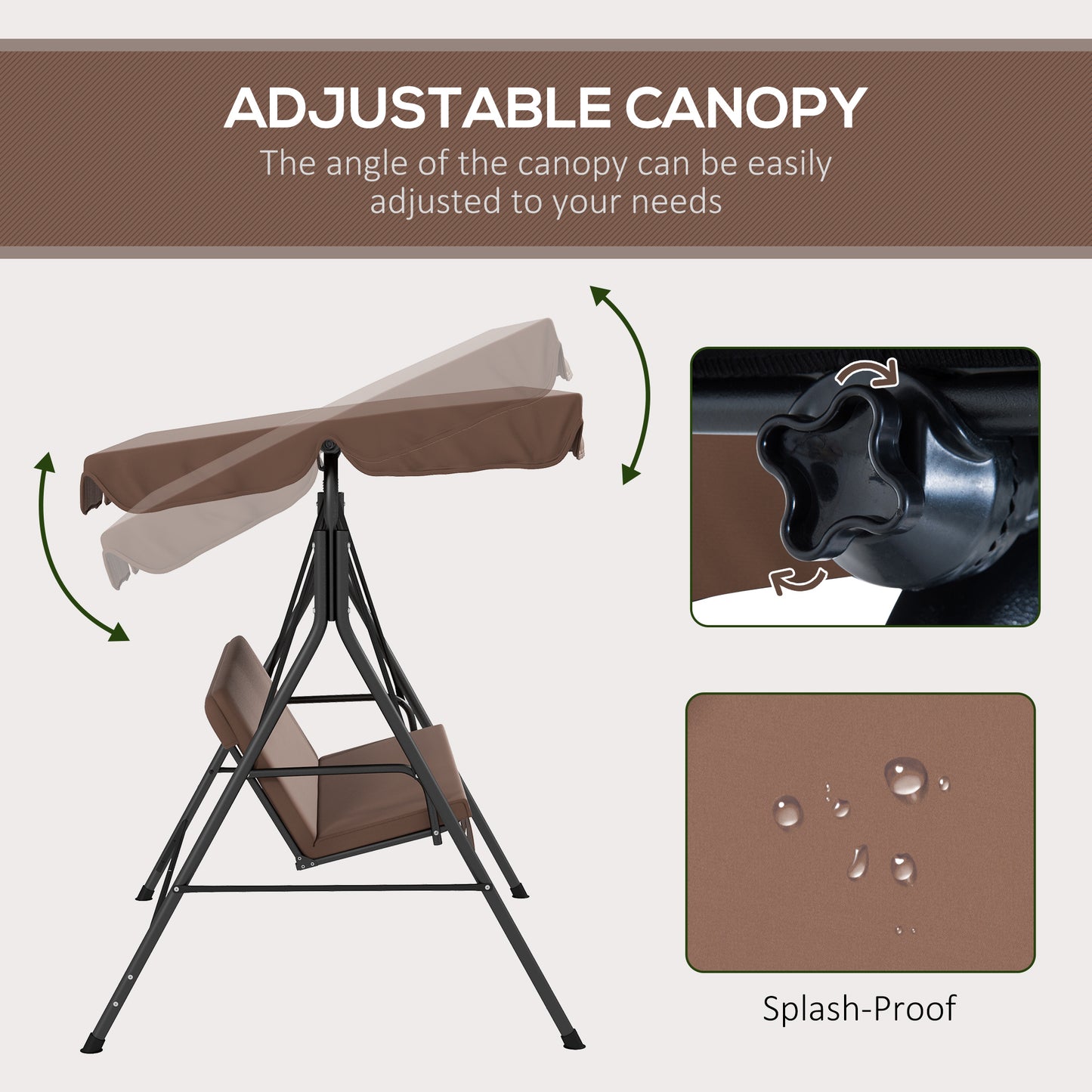 3 Seater Garden Swing Chair