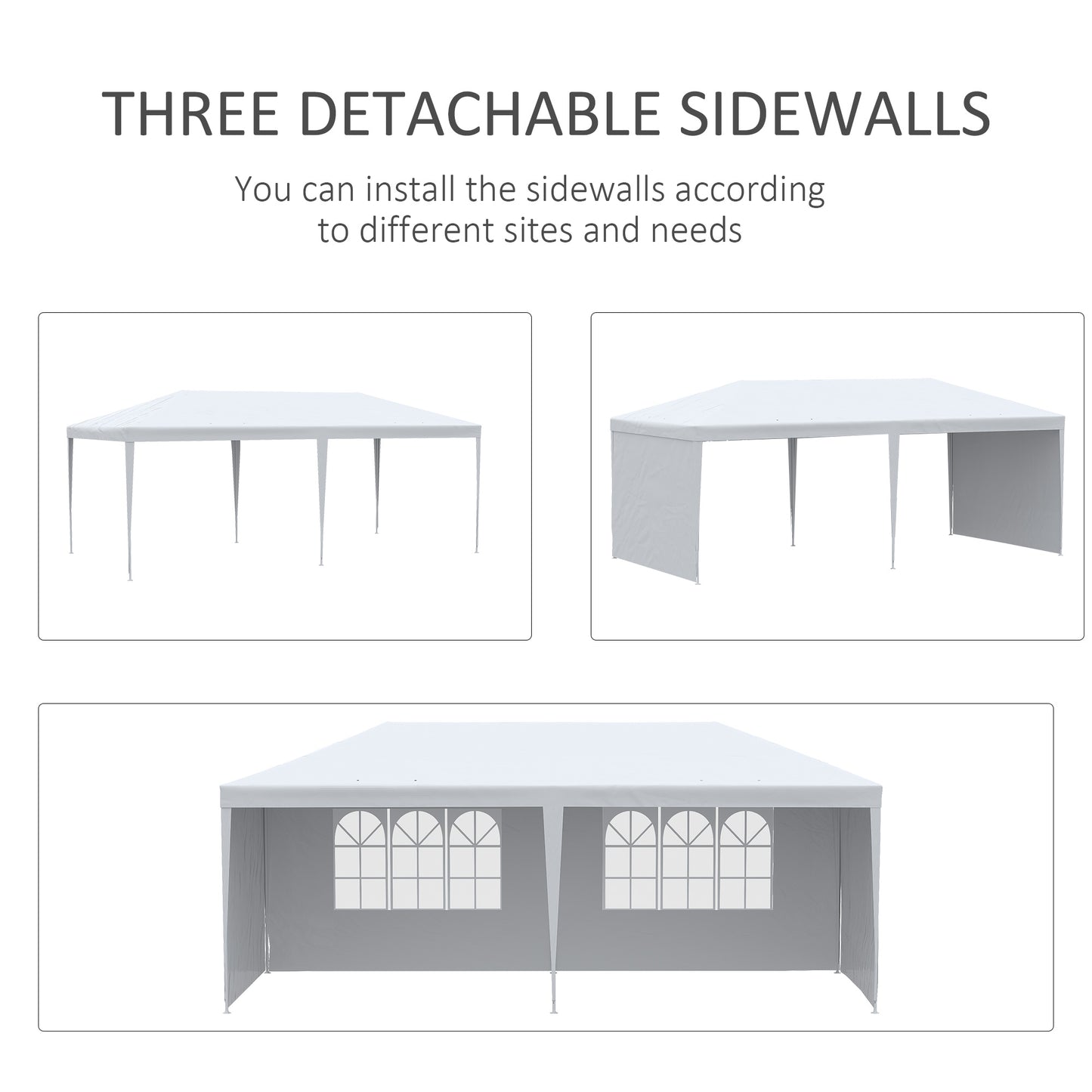 6 x 3 m Party Tent Gazebo Marquee Outdoor Patio Canopy Shelter