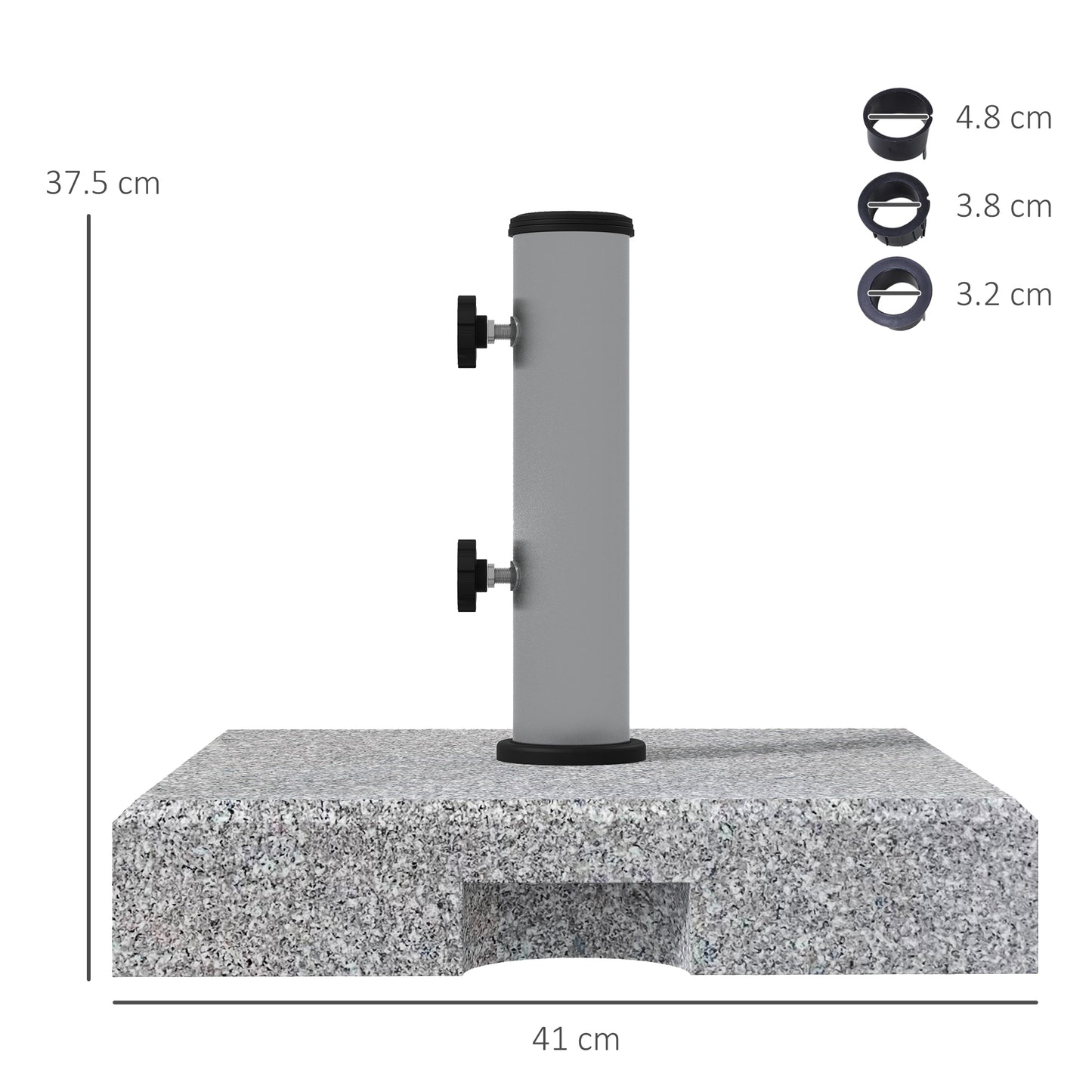 Granite Parasol Base, 28kg Heavy Duty Square Umbrella Stand