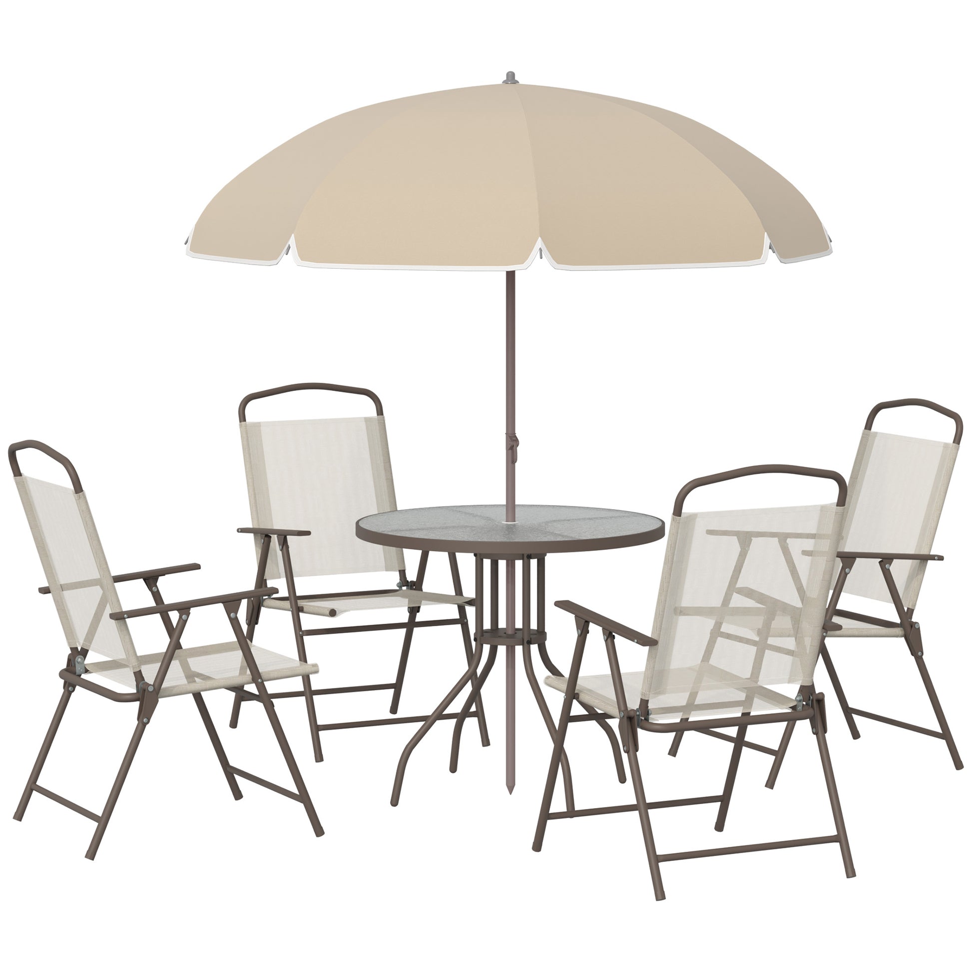 Garden Patio Texteline Folding Chairs Plus Table