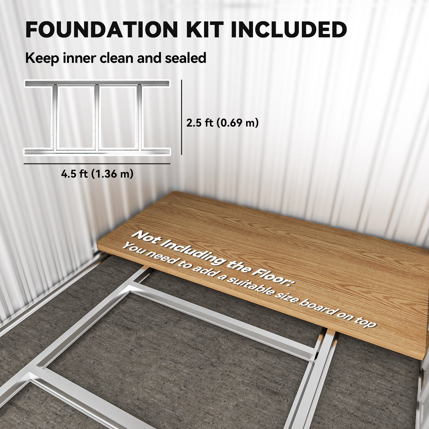 Garden Metal Tool Storage Shed with Sliding Door