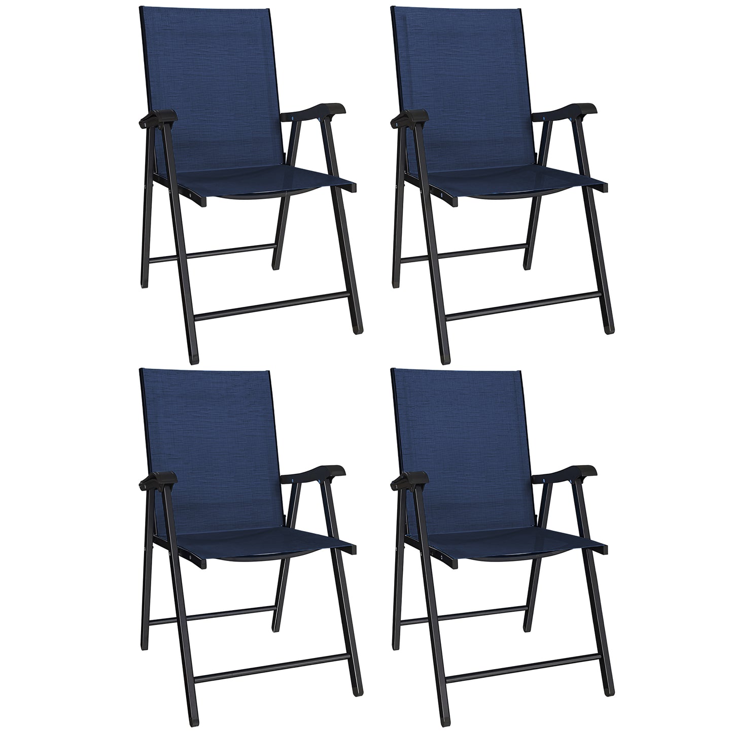 Folding Garden Chairs , Foldable Garden Dining Chairs with High Back