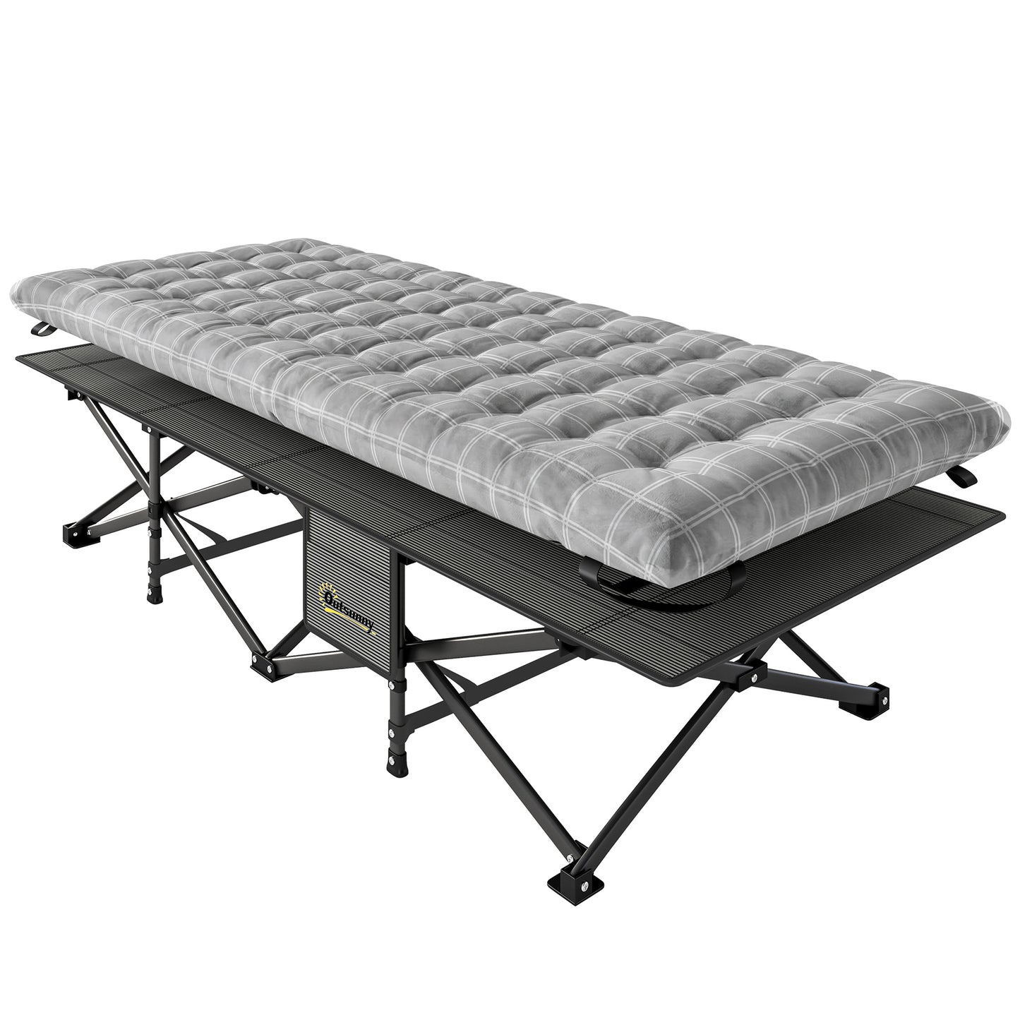Camping Cot with Soft Pad, 80cm Extra Wide Folding Cots