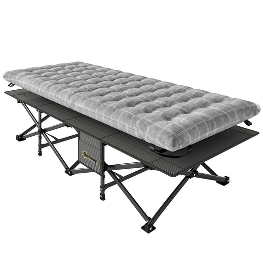 Camping Cot with Soft Pad, 80cm Extra Wide Folding Cots