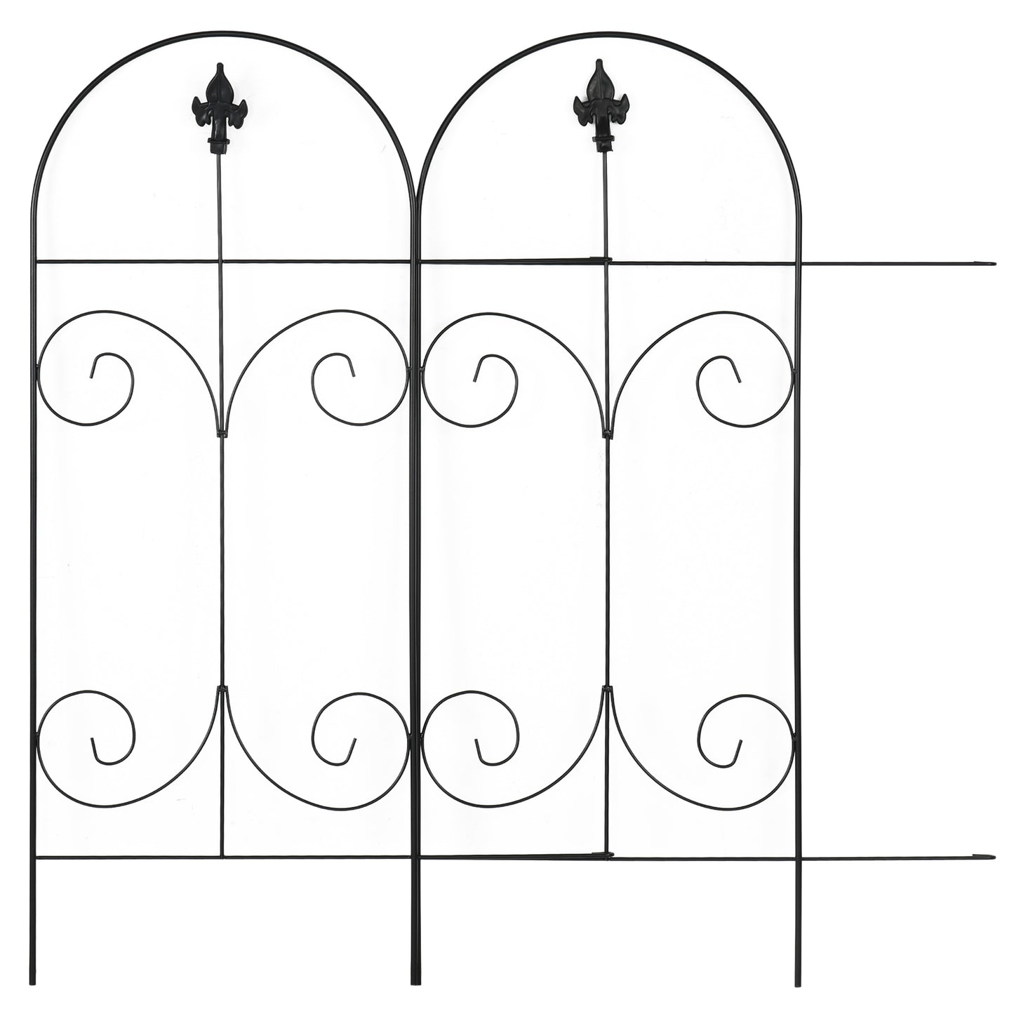 Decorative Garden Fencing, 16PCs 44in x 25ft Outdoor Picket Fence