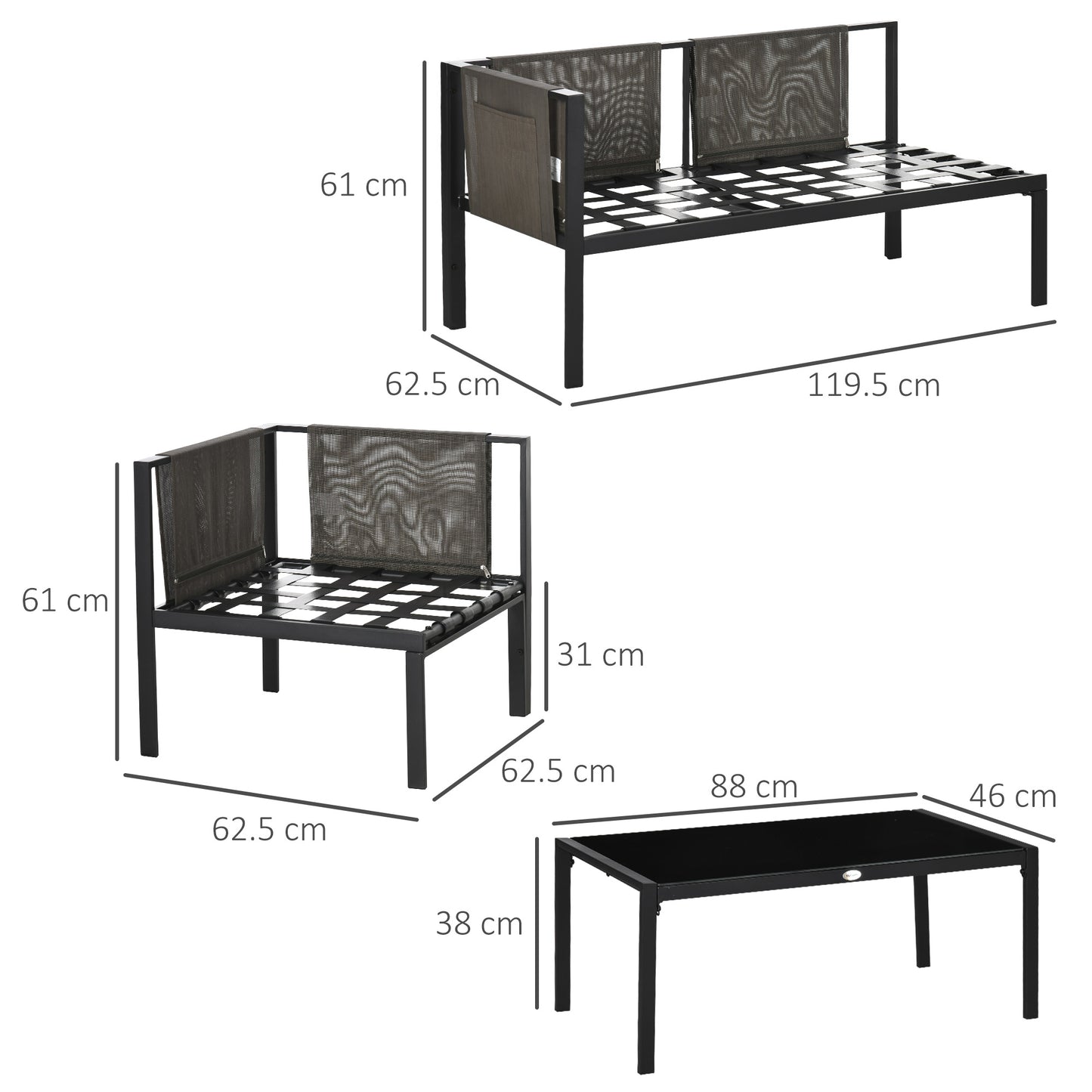 5 Seater Garden Corner Sofa Set