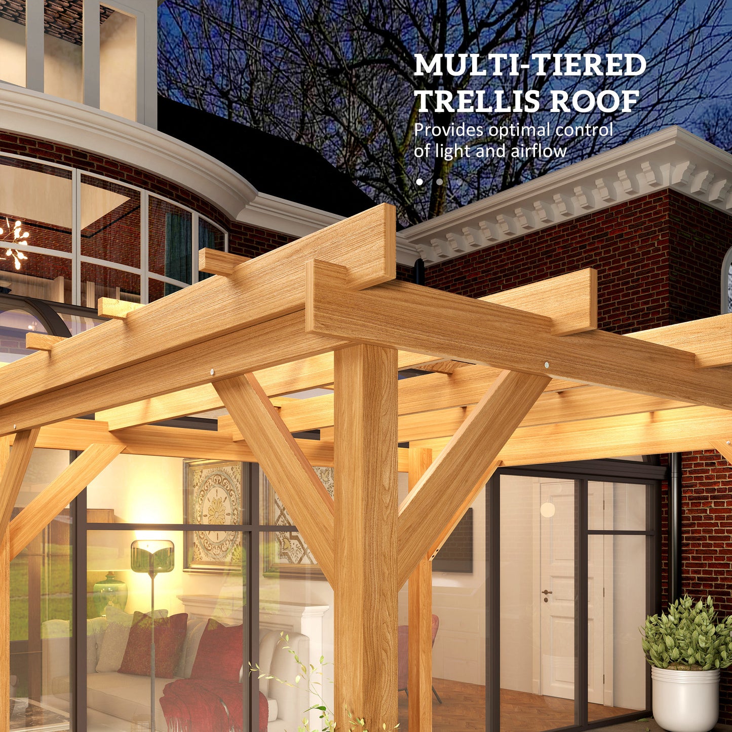 2 x 2 m Wooden Pergola Kit