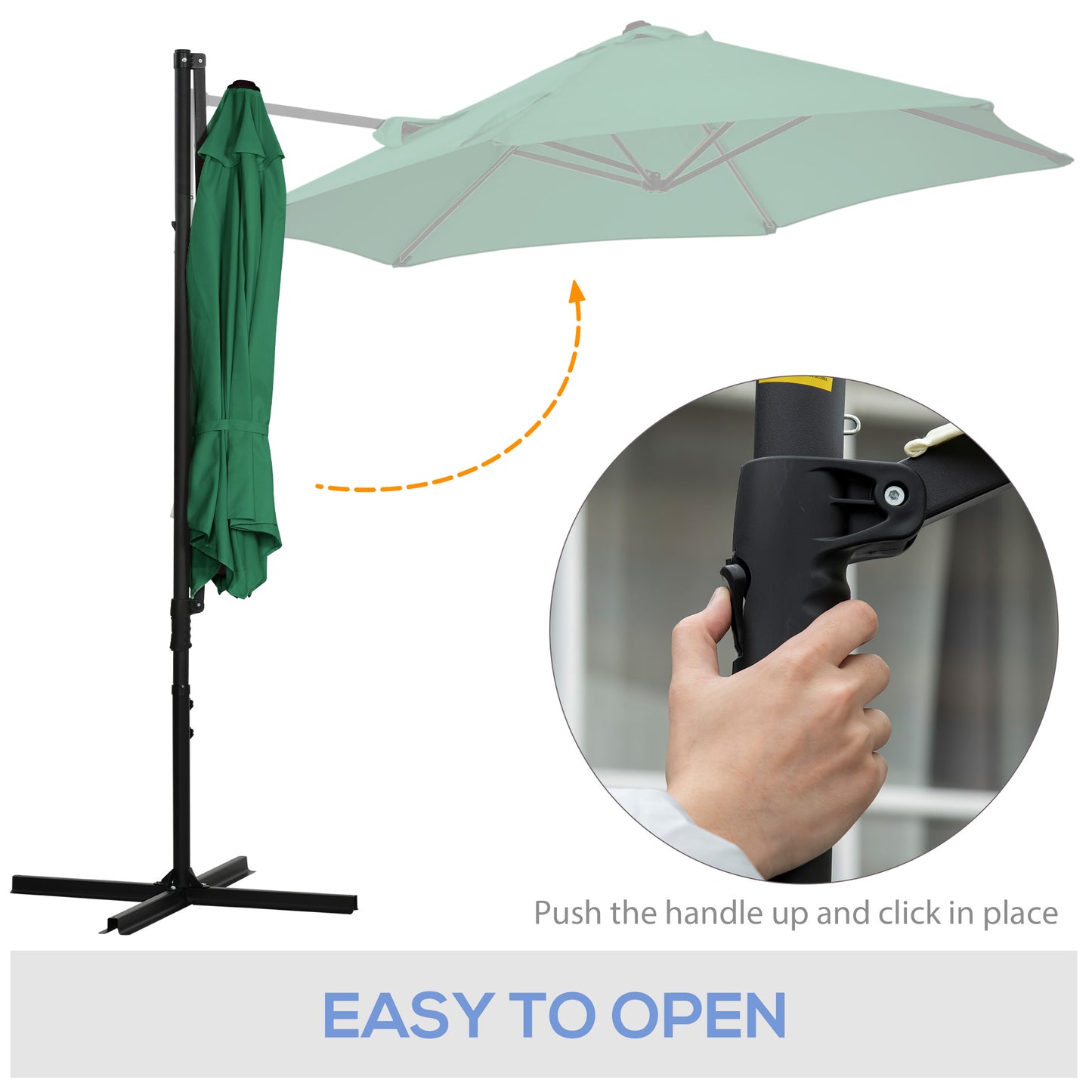 2.5M Garden Cantilever Parasol