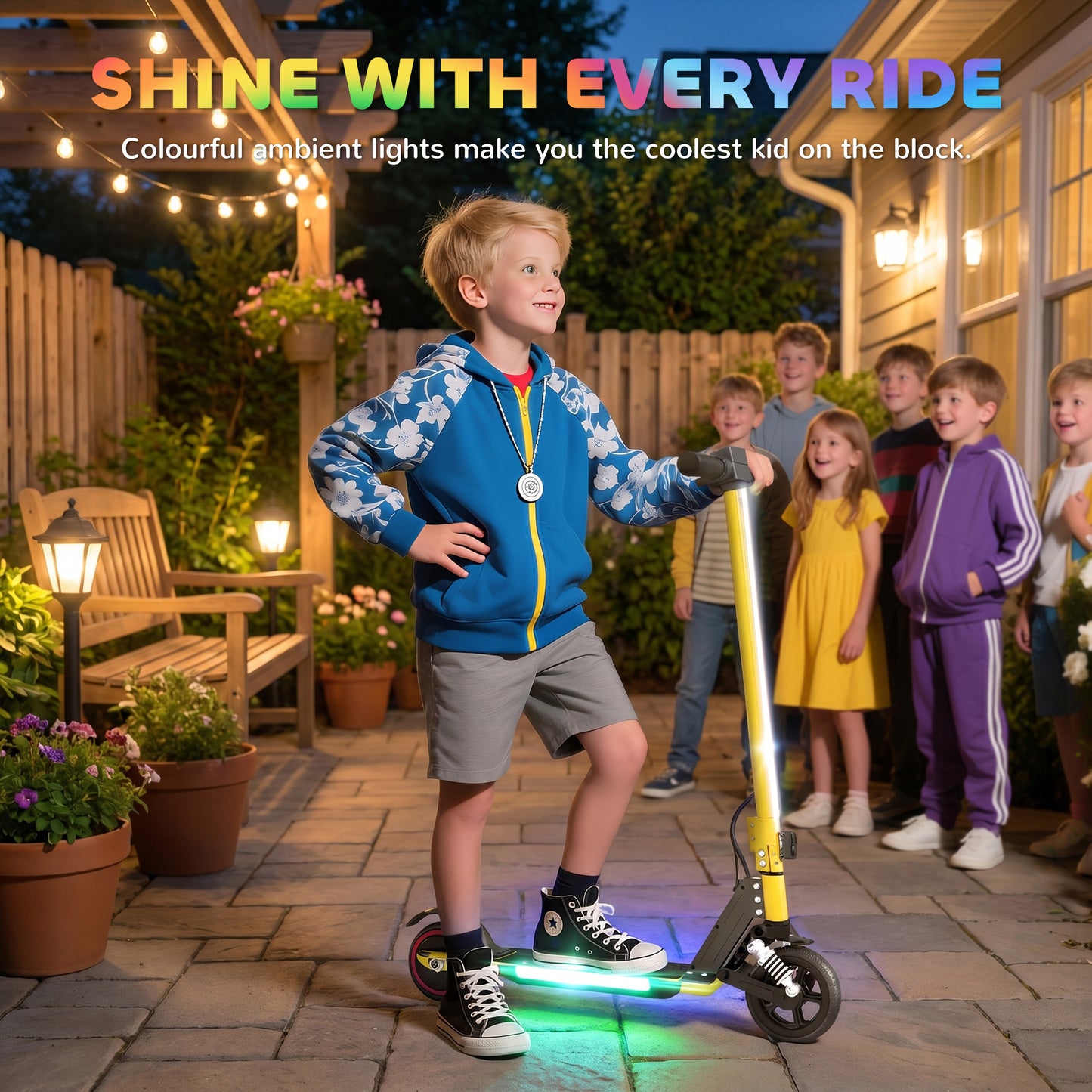 Folding Electric Scooter for Kids, with Dual Brakes (1)