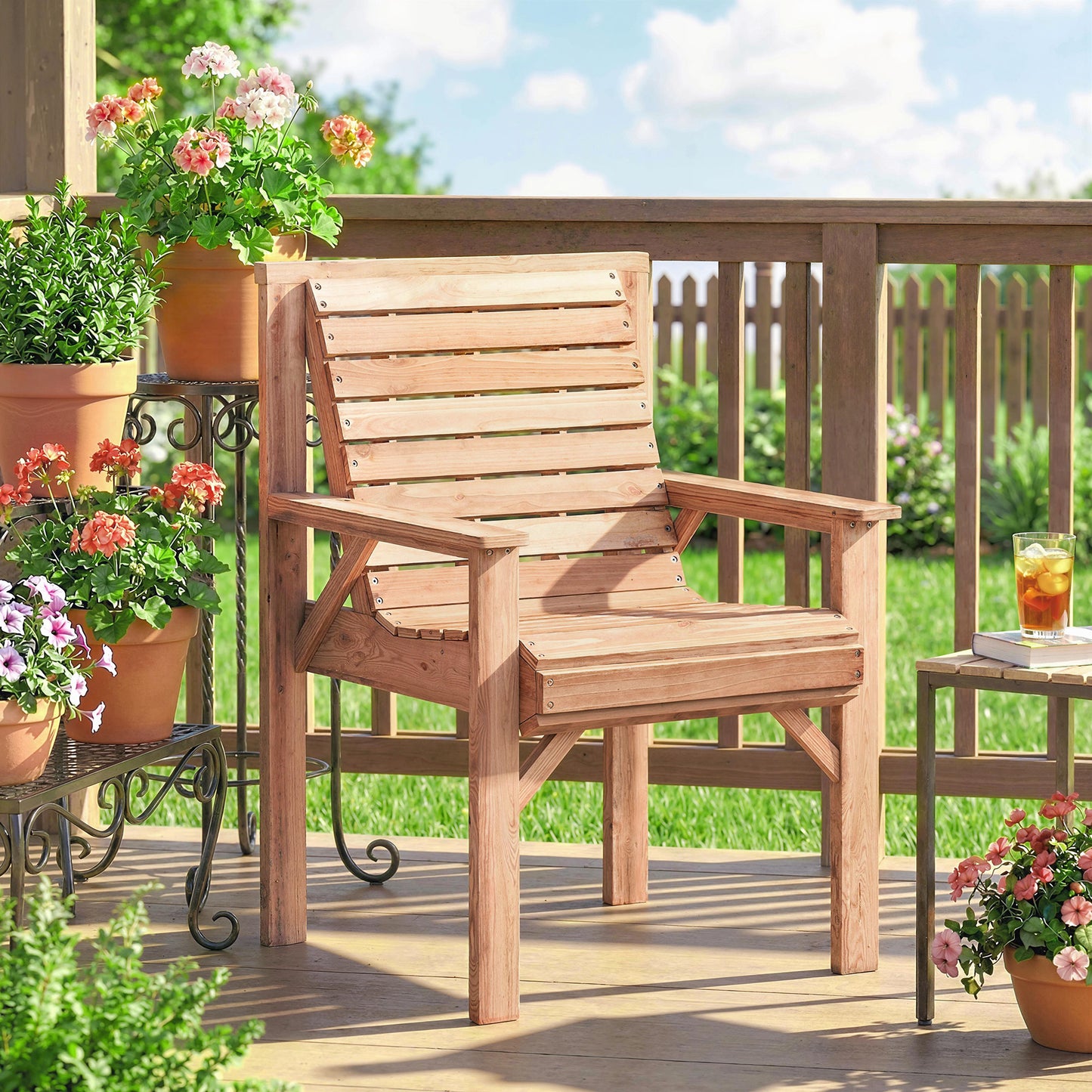 Wooden Garden Dining Chair (1)