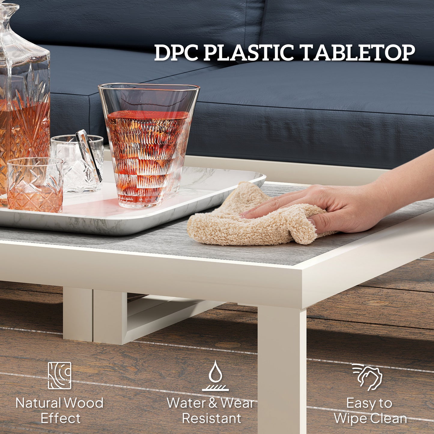 Four-Piece L Shaped Garden Furniture Set