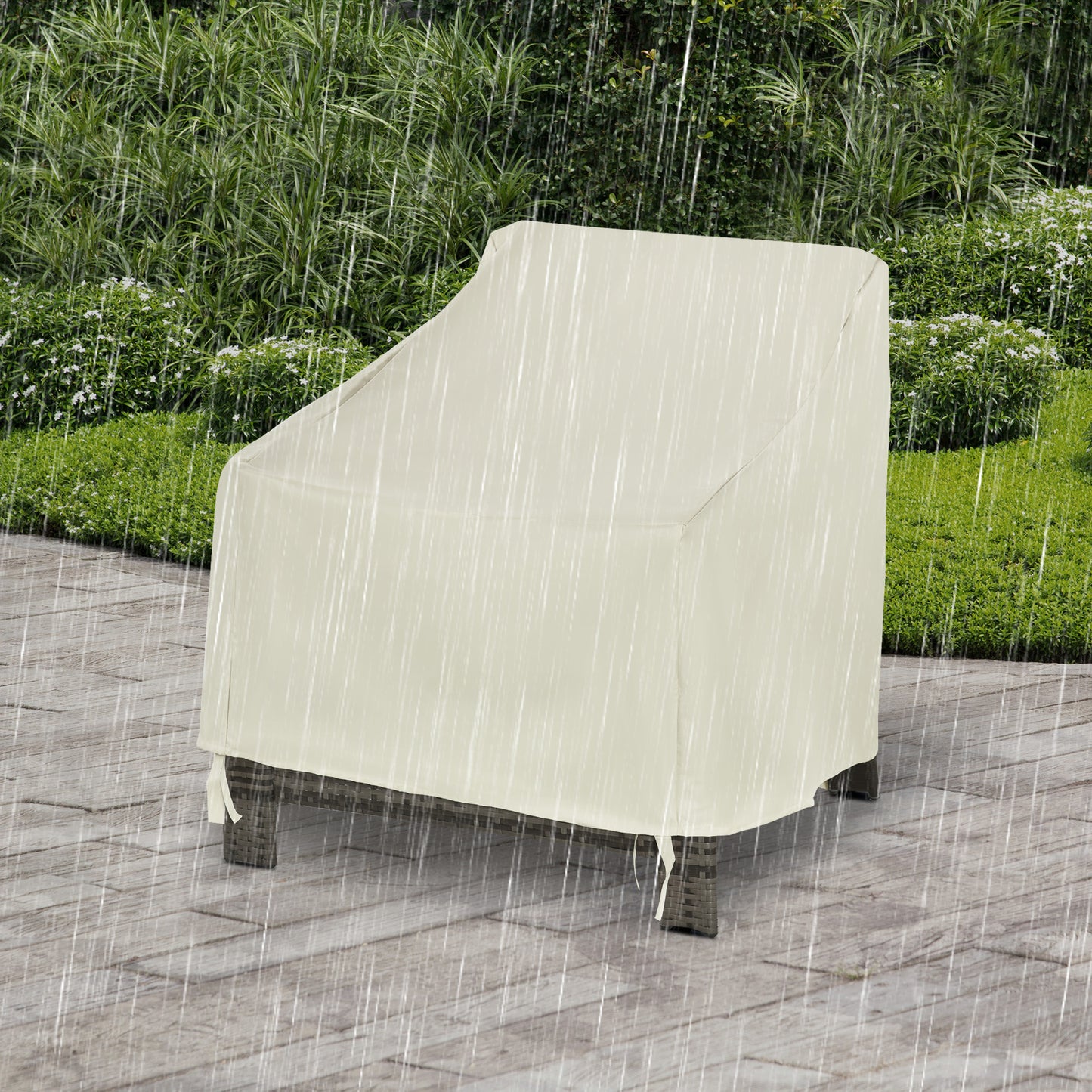 600D Oxford Cloth Furniture Cover Single Chair Garden Patio Outdoor